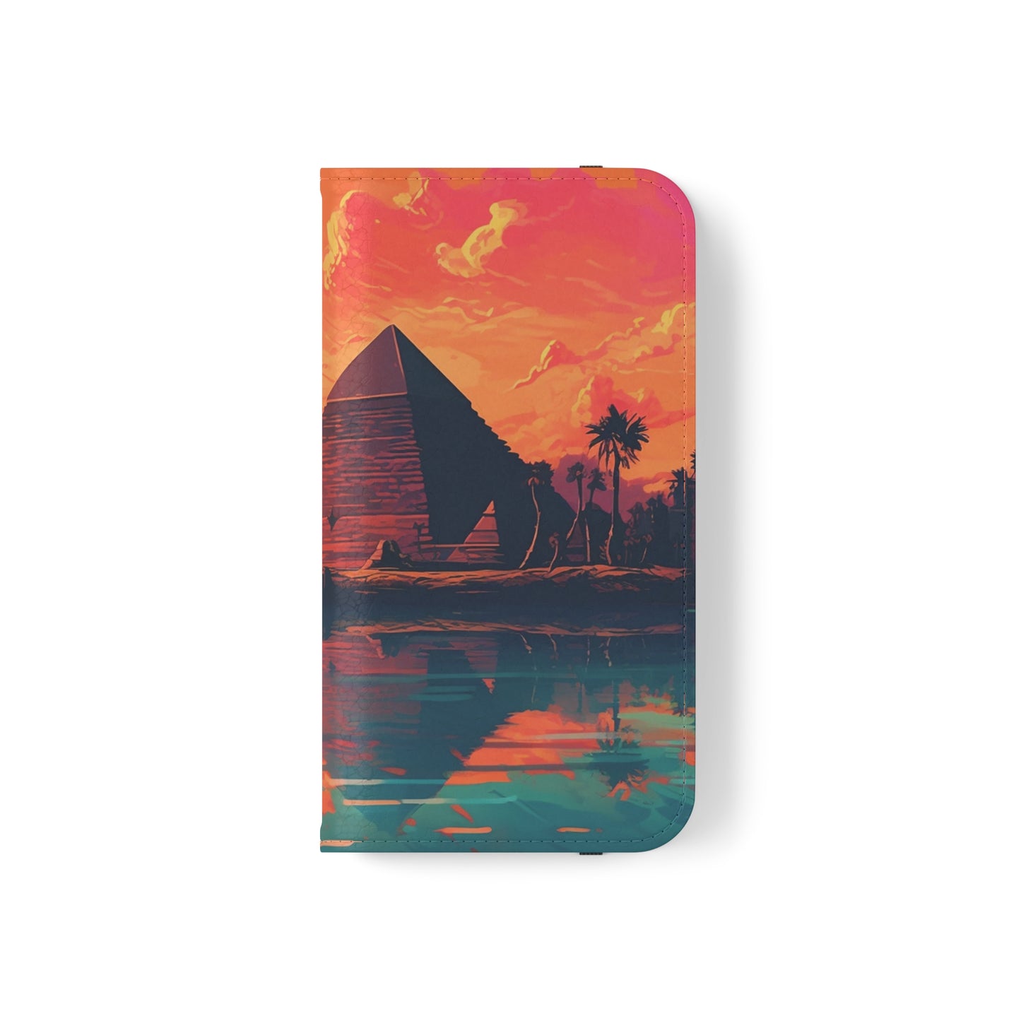 Egyptian Pyramid at Sunset Flip Phone Case - Carry the Mystique of Ancient Egypt with You