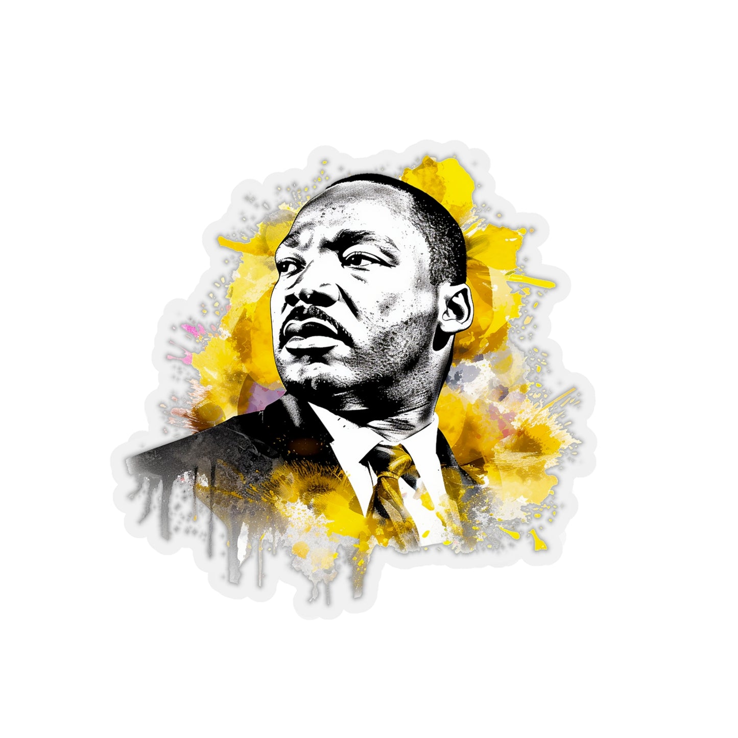 Martin Luther King Sticker - Inspire Change with Watercolor Reverence