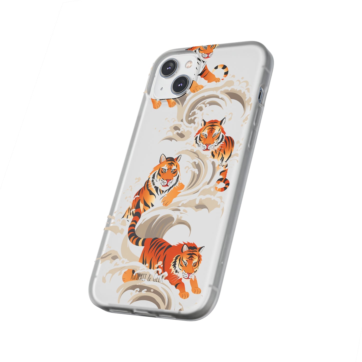 Elegant Chinese Ink Tiger Flexi Phone Case