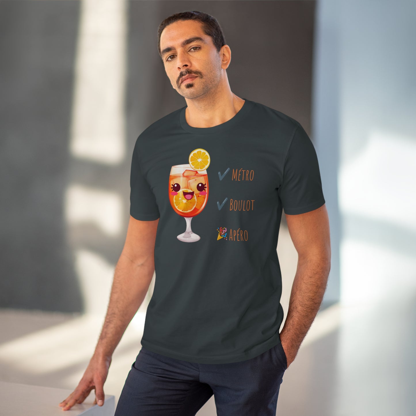 Cute Cocktail Glass T-shirt - Métro, Boulot, Apéro