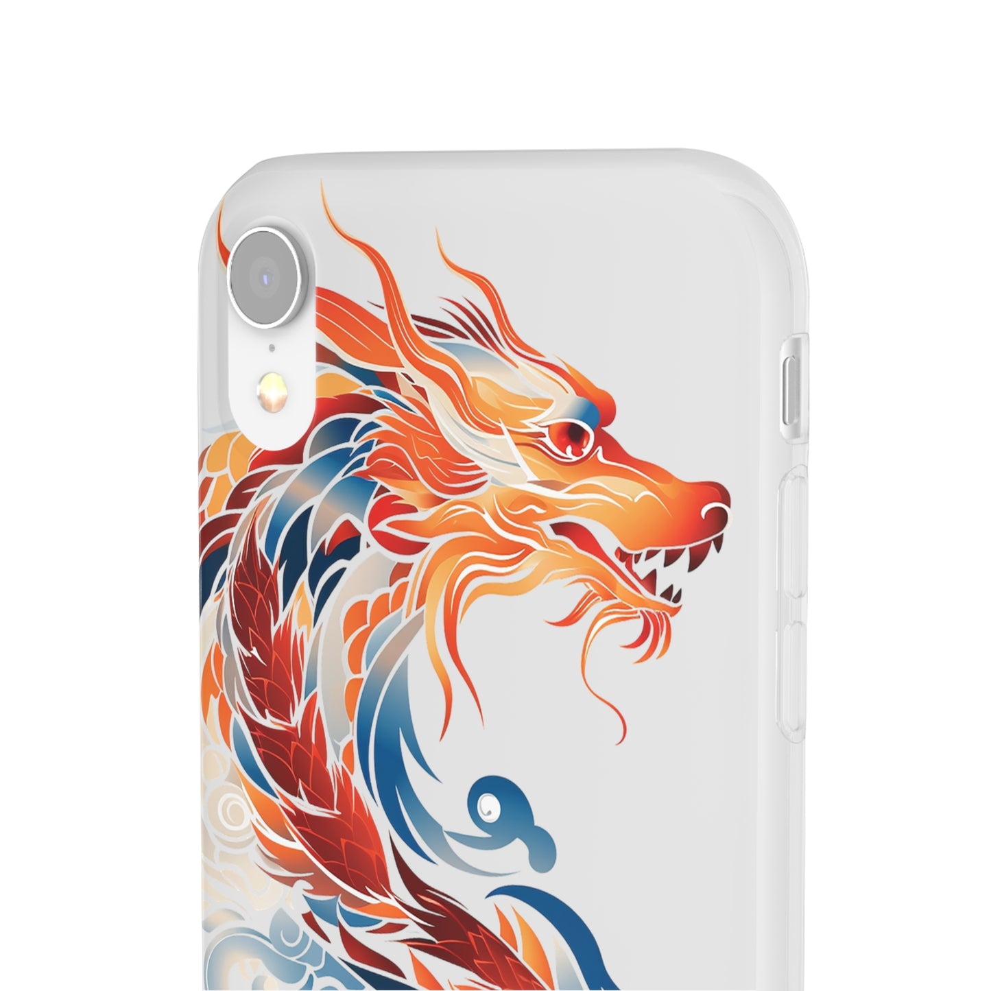 Elegant Chinese Ink Dragon Flexi Transparent Phone Case
