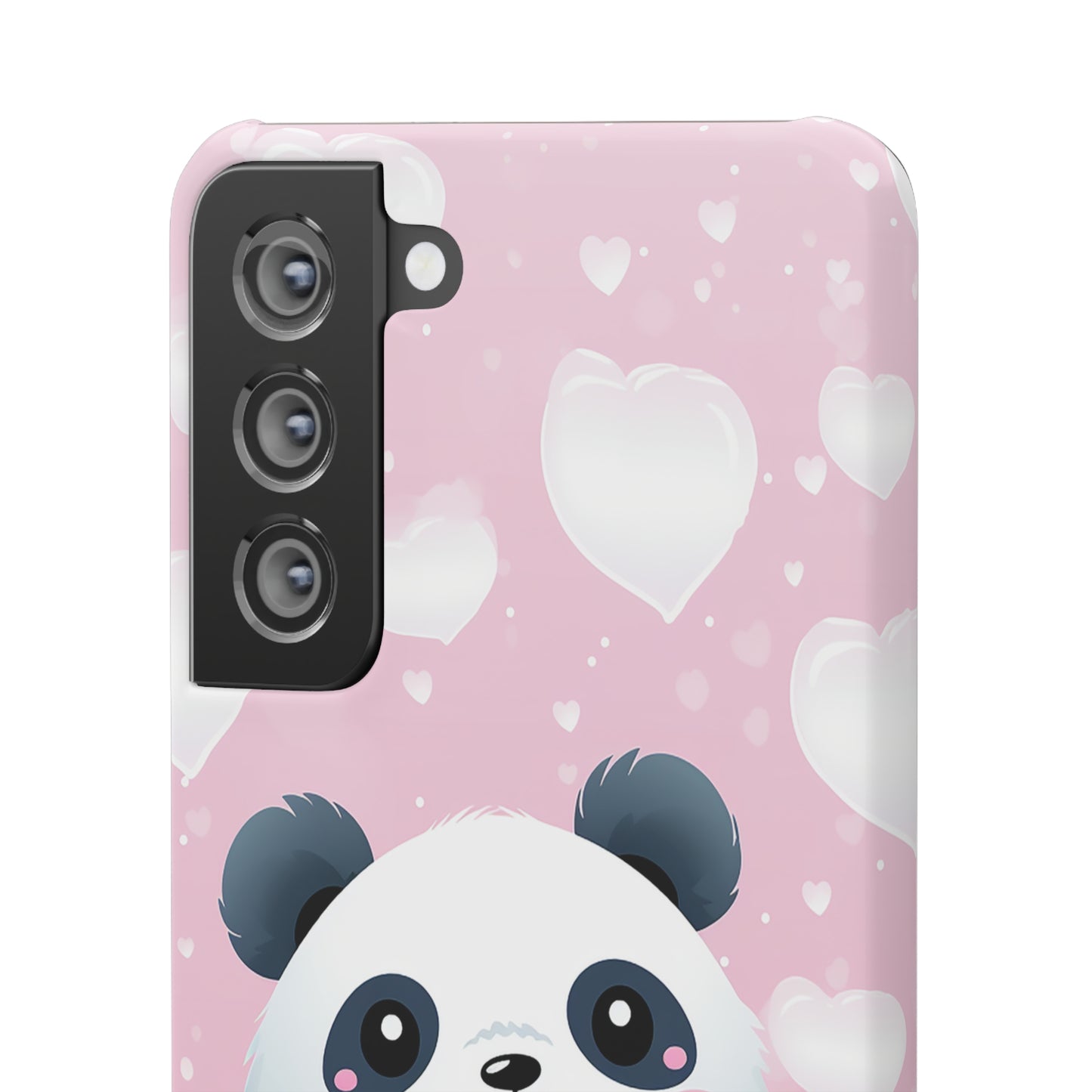 Cute Panda & Hearts Premium Phone Case