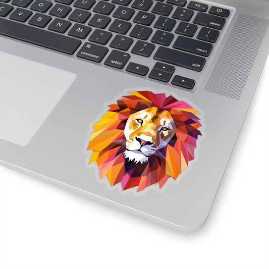 Lion Sticker - Roar with Geometric Majesty