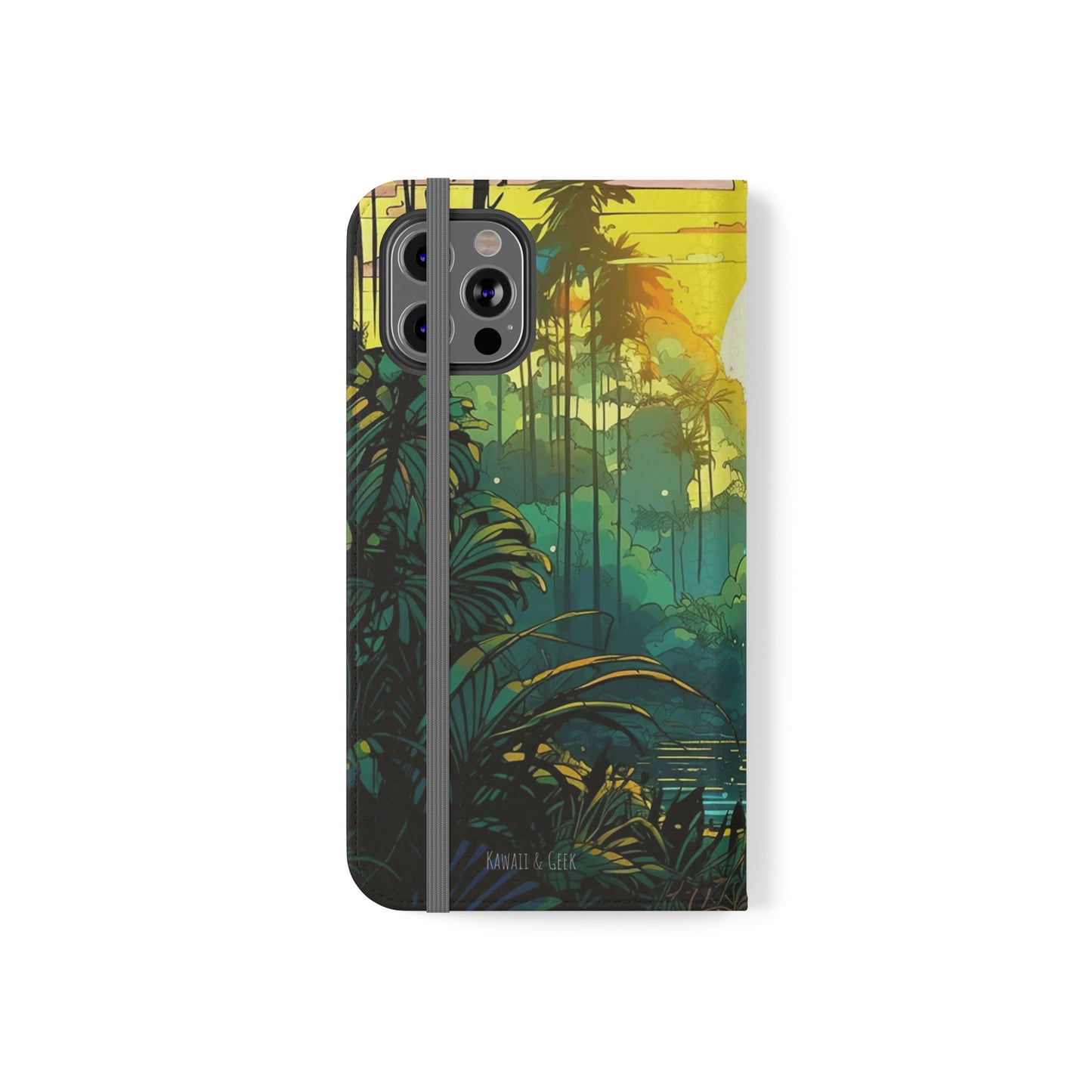 Rainforest at Sunset Flip Phone Case - Capture the Serenity of Nature on Your Device