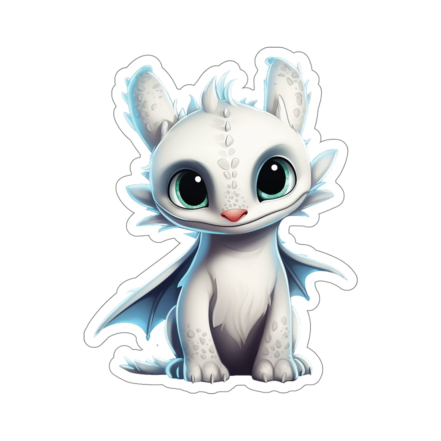 Baby Light Fury Sticker - Unleash Magic and Cuteness from "How to Train Your Dragon"