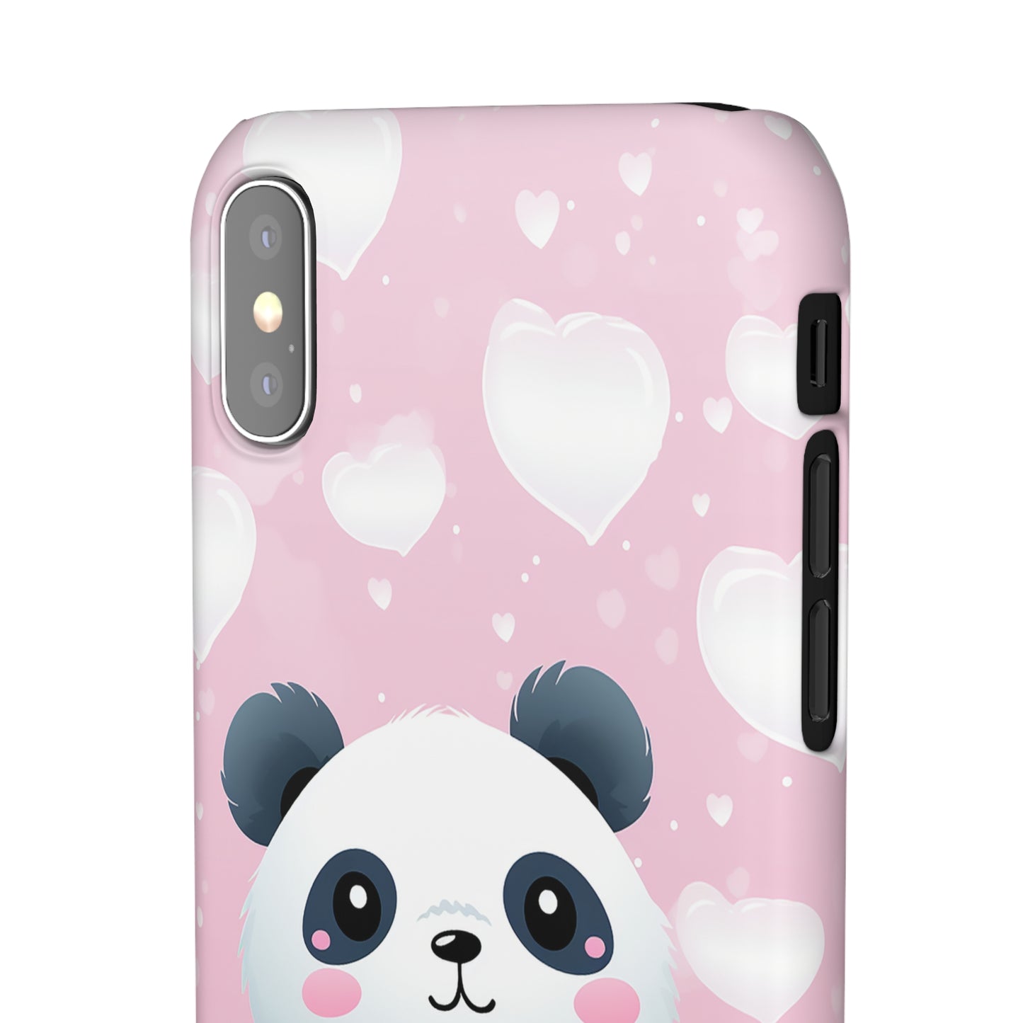 Cute Panda & Hearts Premium Phone Case