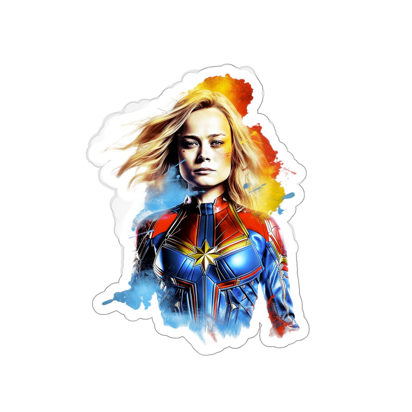 Captain Marvel Sticker - Unleash the Power of Feminine Strength