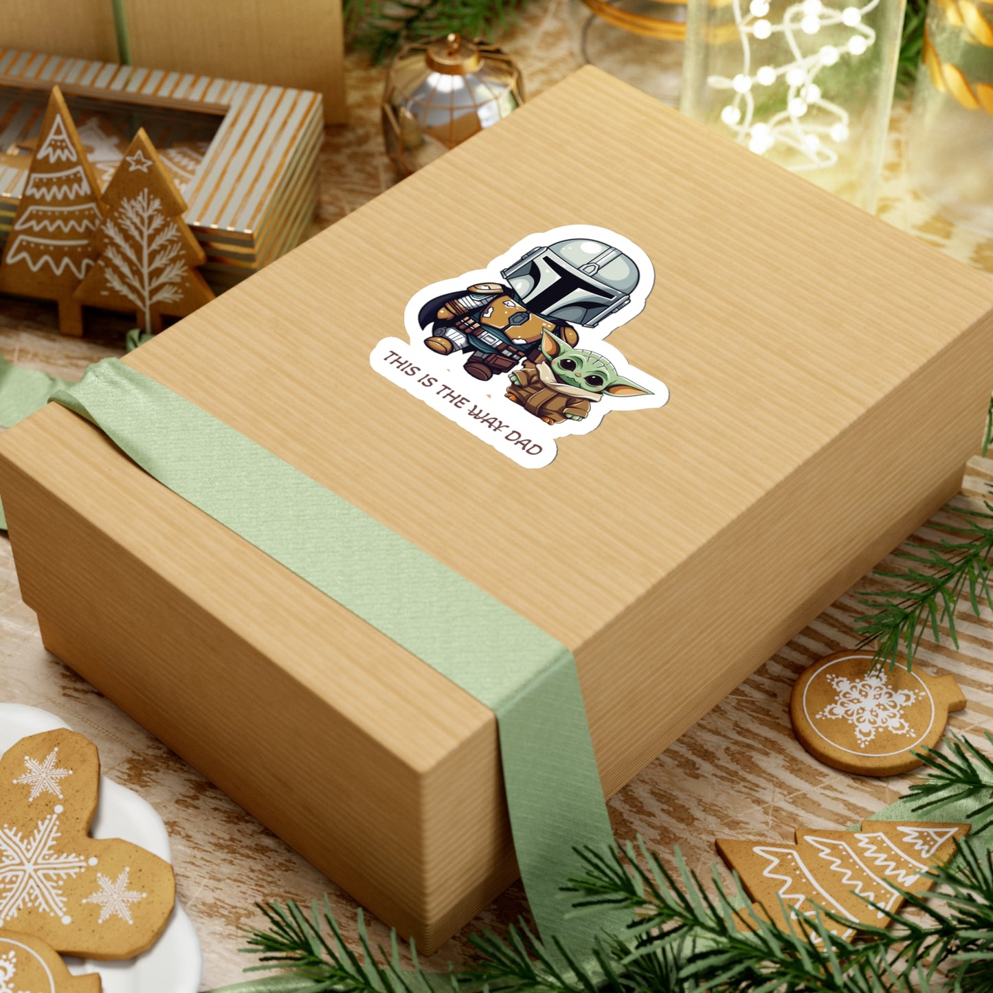 Mandalorian and Baby Yoda Sticker - This is the way Dad - Celebrate Father's Day with Galactic Charm - Star Wars