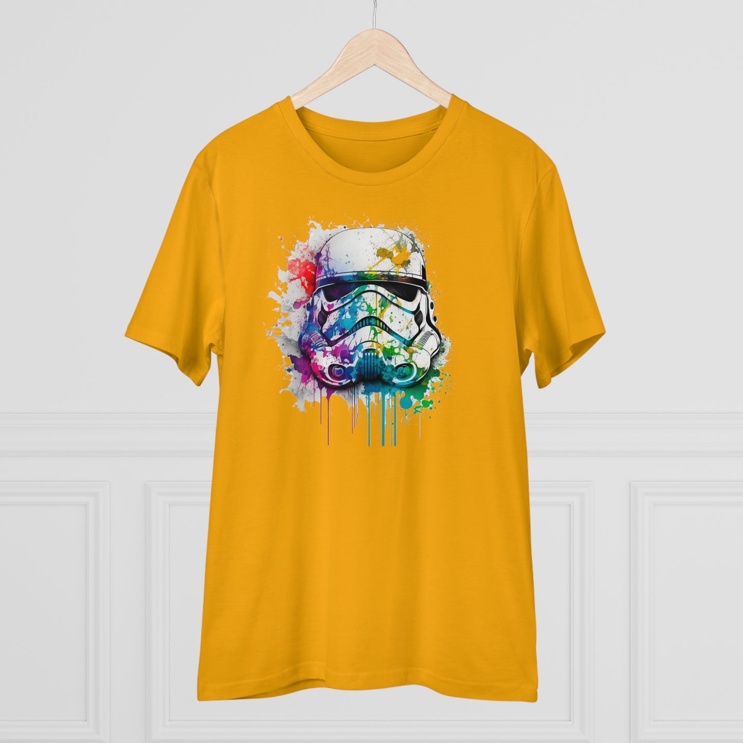 Storm Trooper in Watercolor Style Organic Unisex T-Shirt - Add Some Unique and Eco-Friendly Style to Your Wardrobe