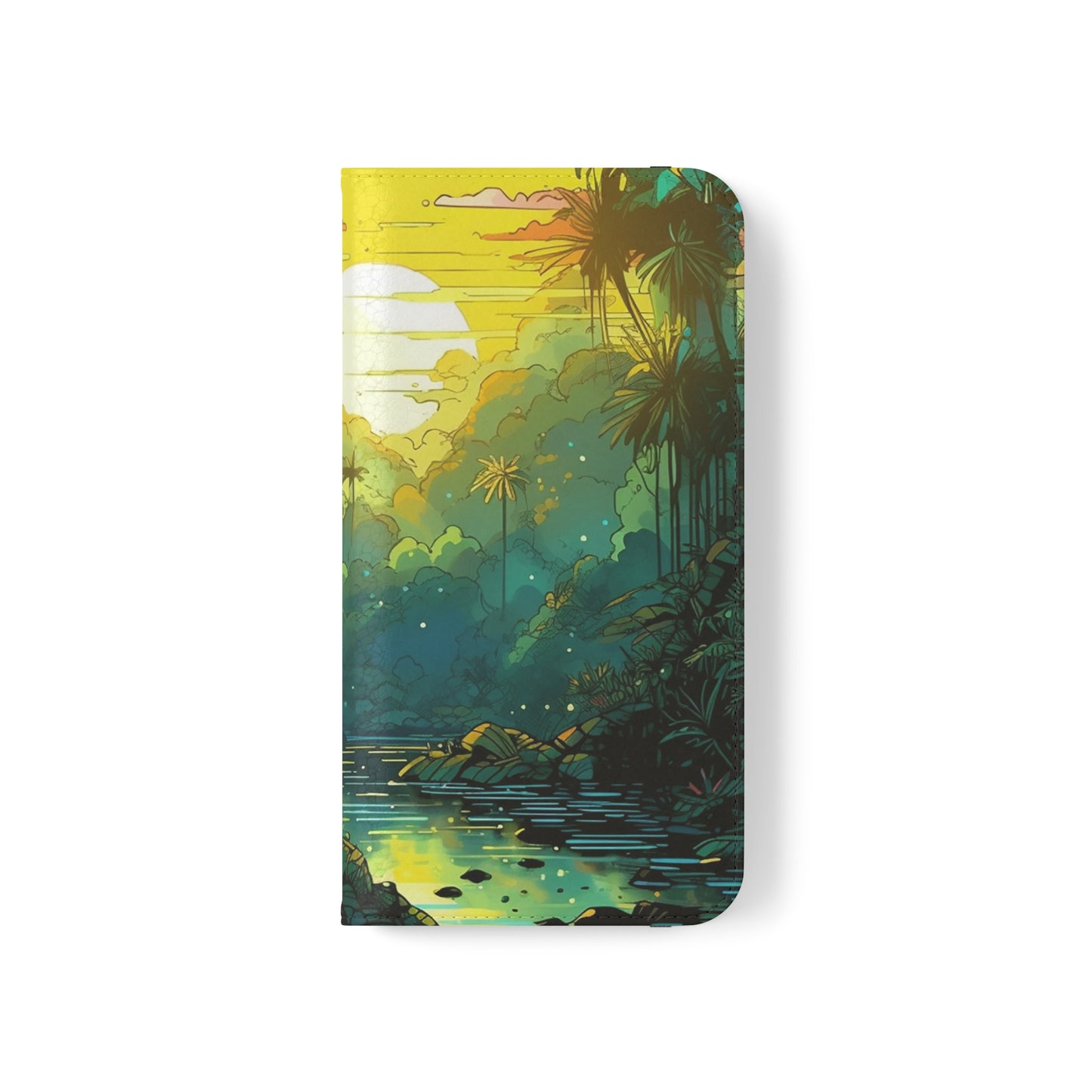 Rainforest at Sunset Flip Phone Case - Capture the Serenity of Nature on Your Device