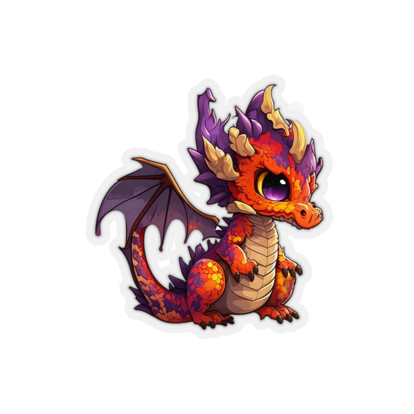 Kawaii Red Dragon Sticker - Add Some Cute and Unique Style to Your Tech