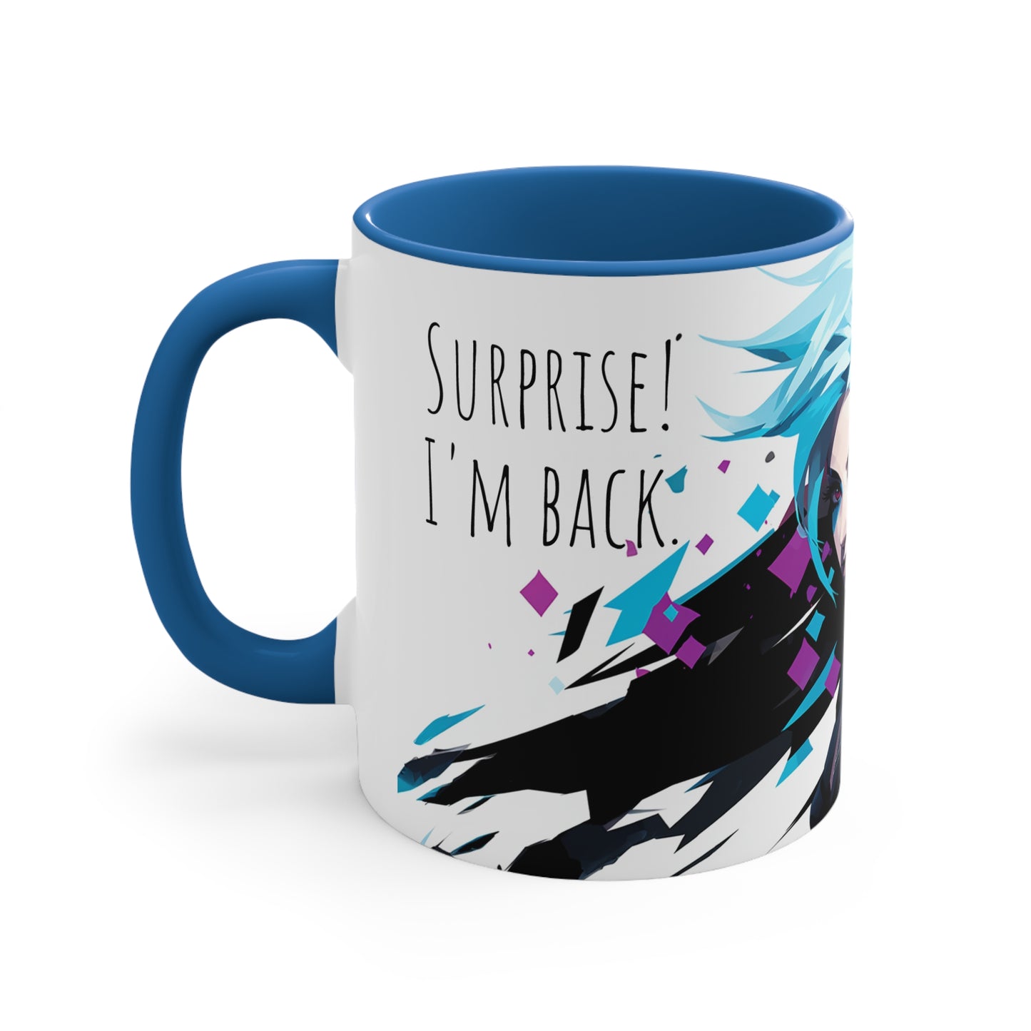 Jinx League of Legends / Arcane Mug - Embrace Chaos with 'Surprise! I'm back.'