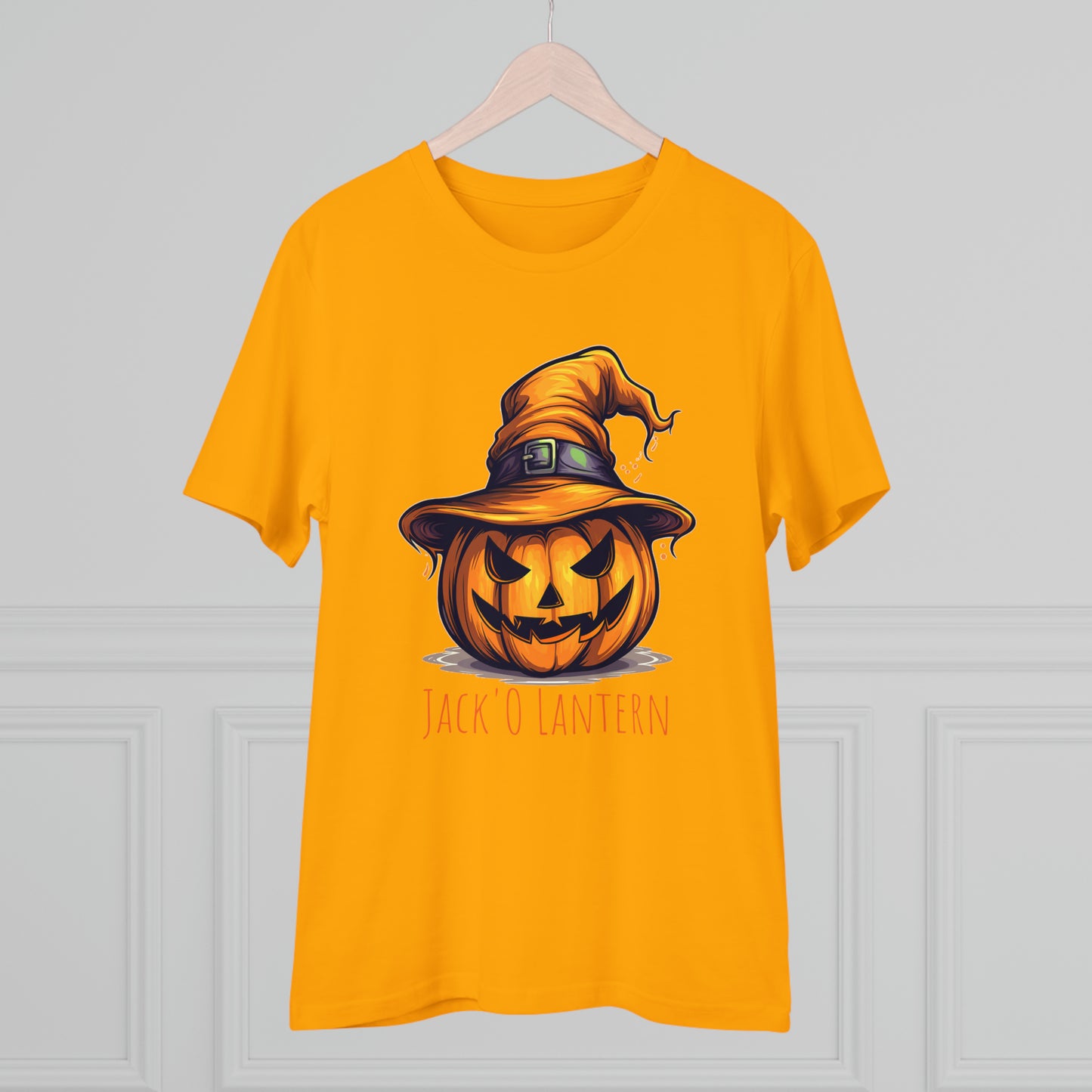Eco-friendly Jack O Lantern Tee: Funny Pumpkin Halloween Sorcerer Edition