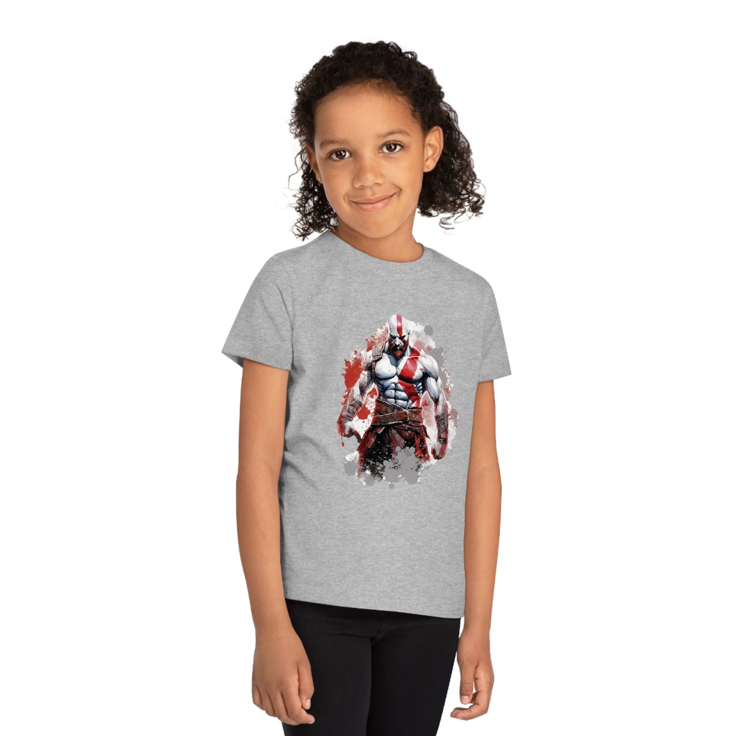 Kratos Kids Eco-Friendly T-Shirt - Empower Young Warriors with Artistic Flair - God of War