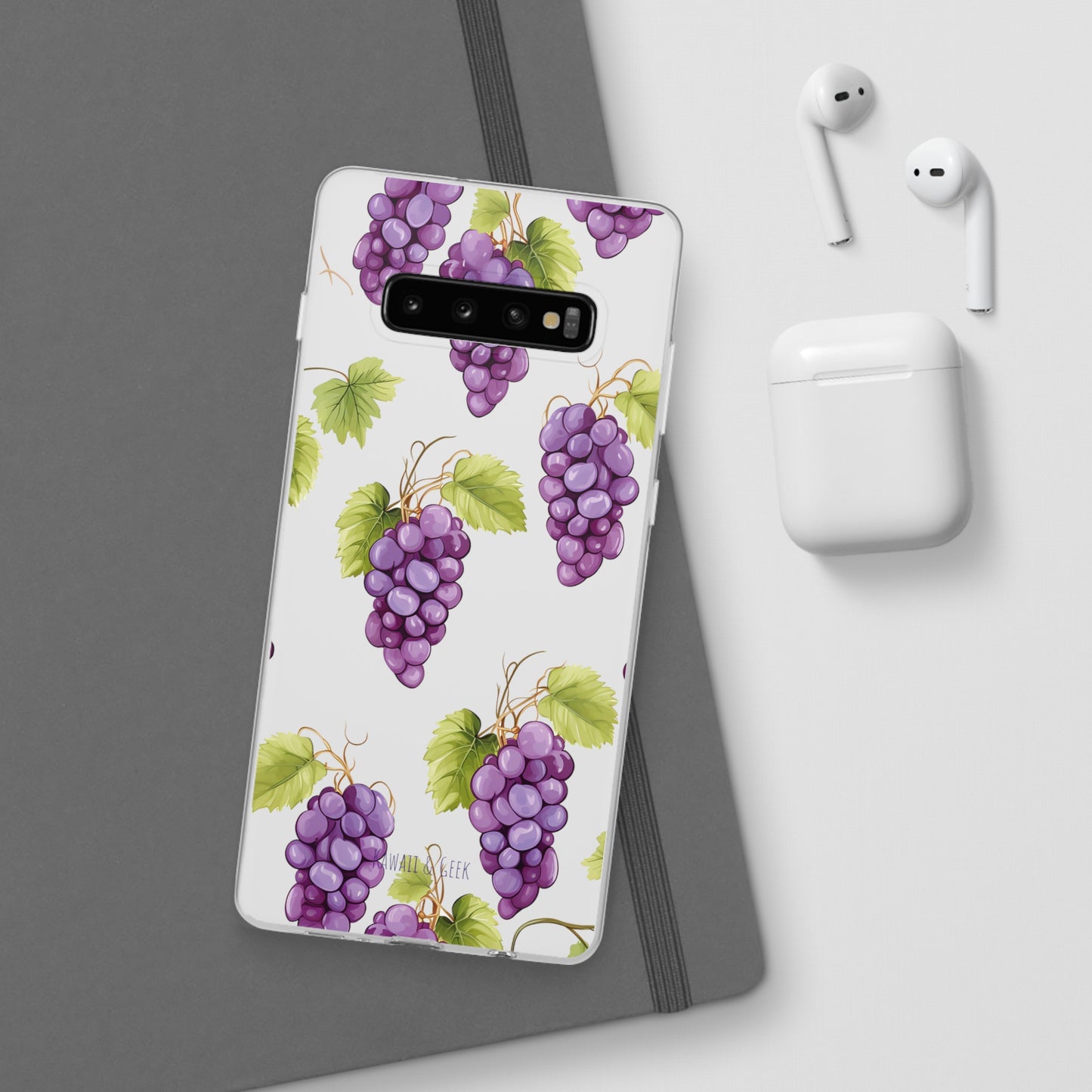 Flexi Grape Delight: Transparent Phone Case