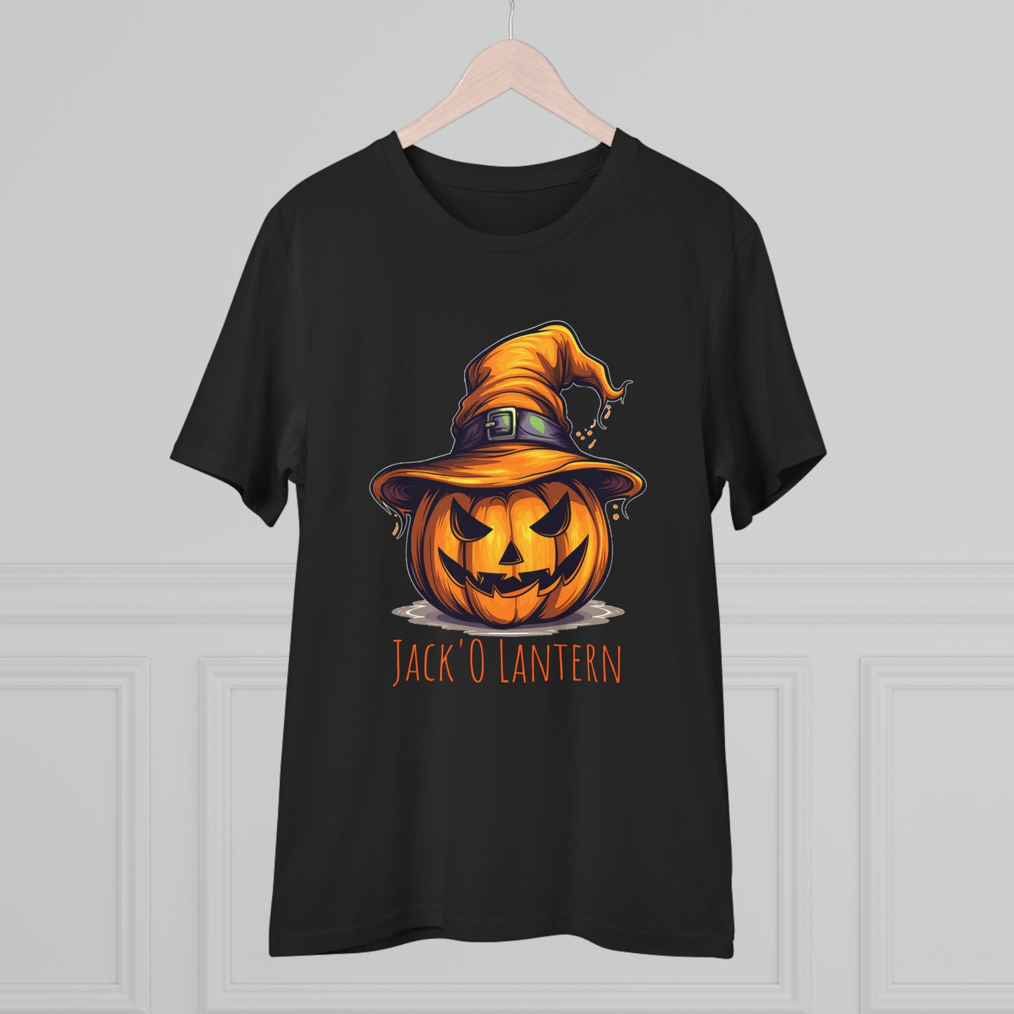 Eco-friendly Jack O Lantern Tee: Funny Pumpkin Halloween Sorcerer Edition