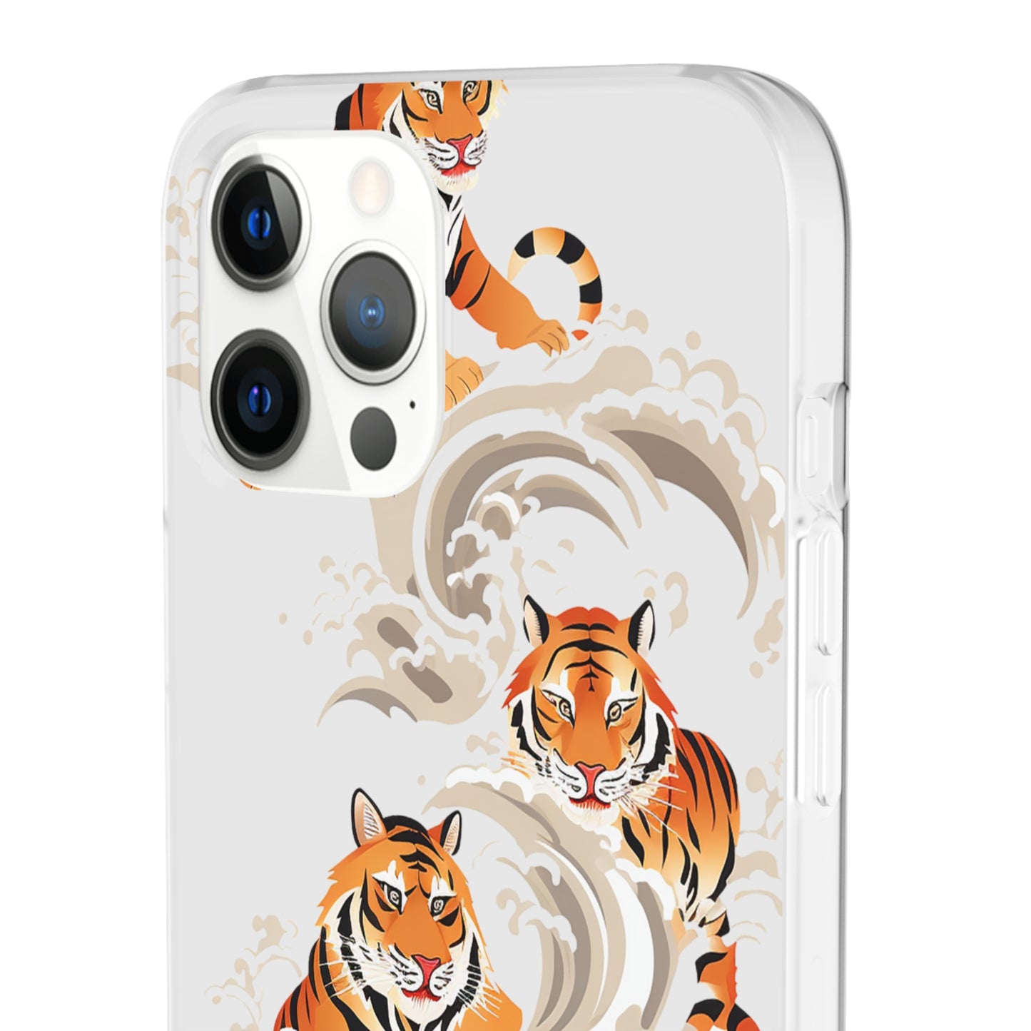 Elegant Chinese Ink Tiger Flexi Phone Case