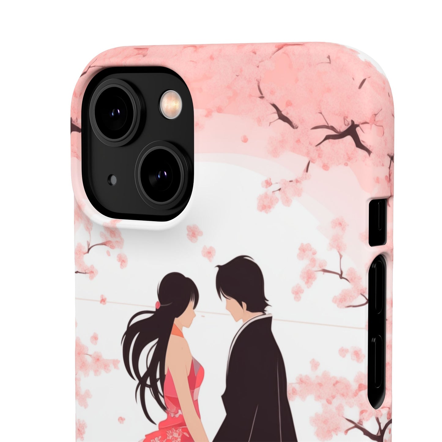 Japanese Blossom Love Premium Phone Case - Valentine's Cherry Tree Design