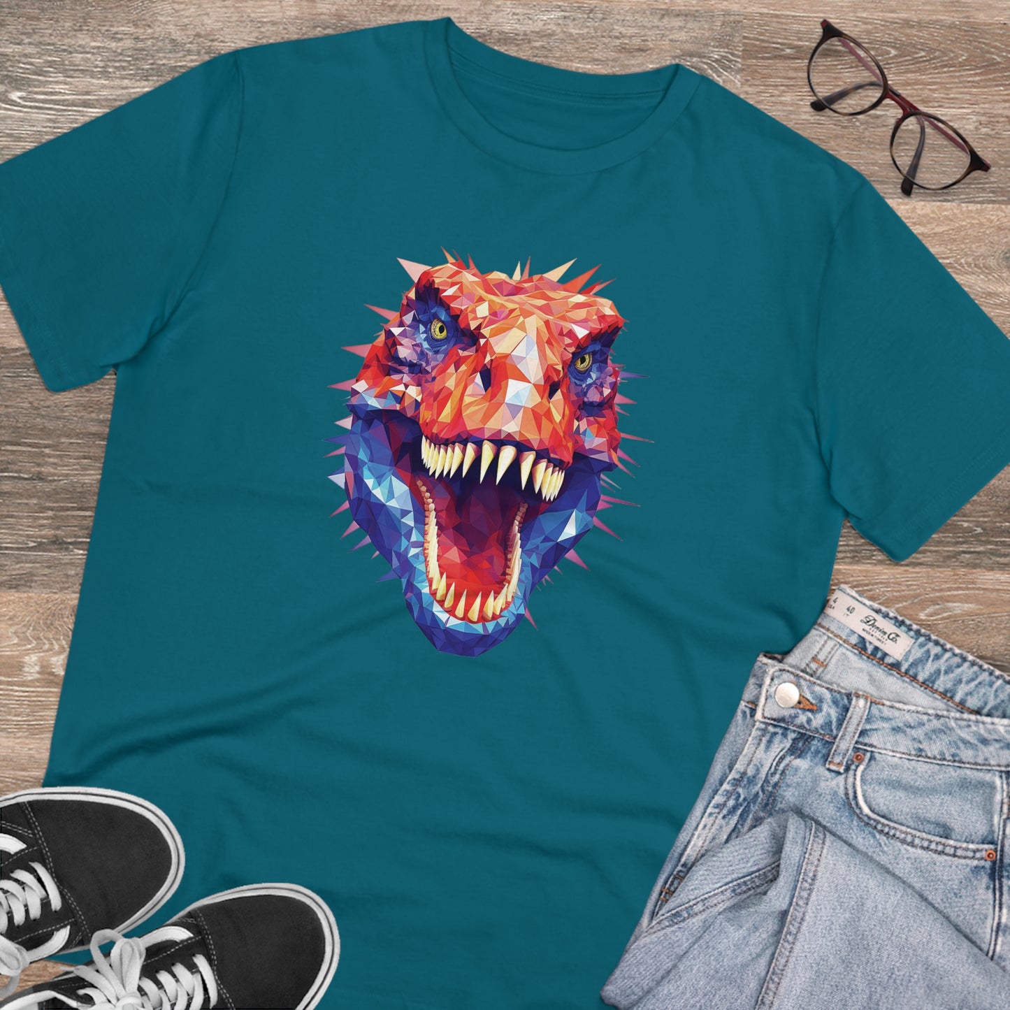 T-Rex Polygonal T-Shirt - Unleash Prehistoric Style