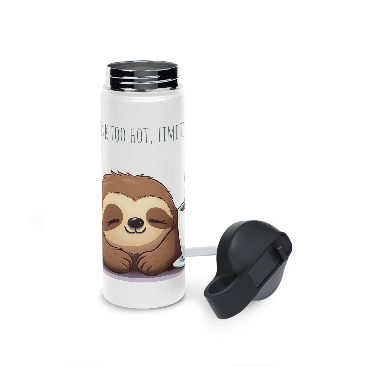 Lazy Sloth Stainless Steel Bottle: Cool & Cozy