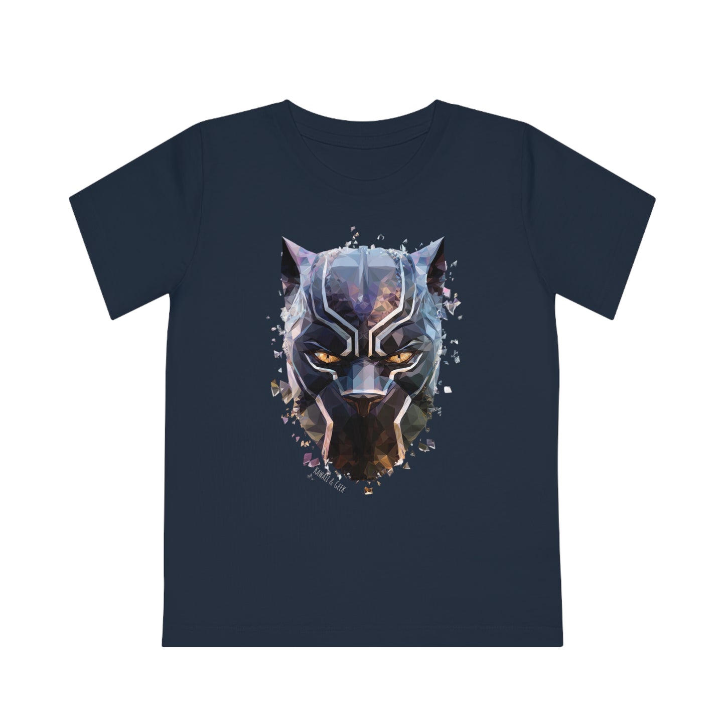 Black Panther Polygonal Kids T-Shirt - Embrace Superhero Vibes