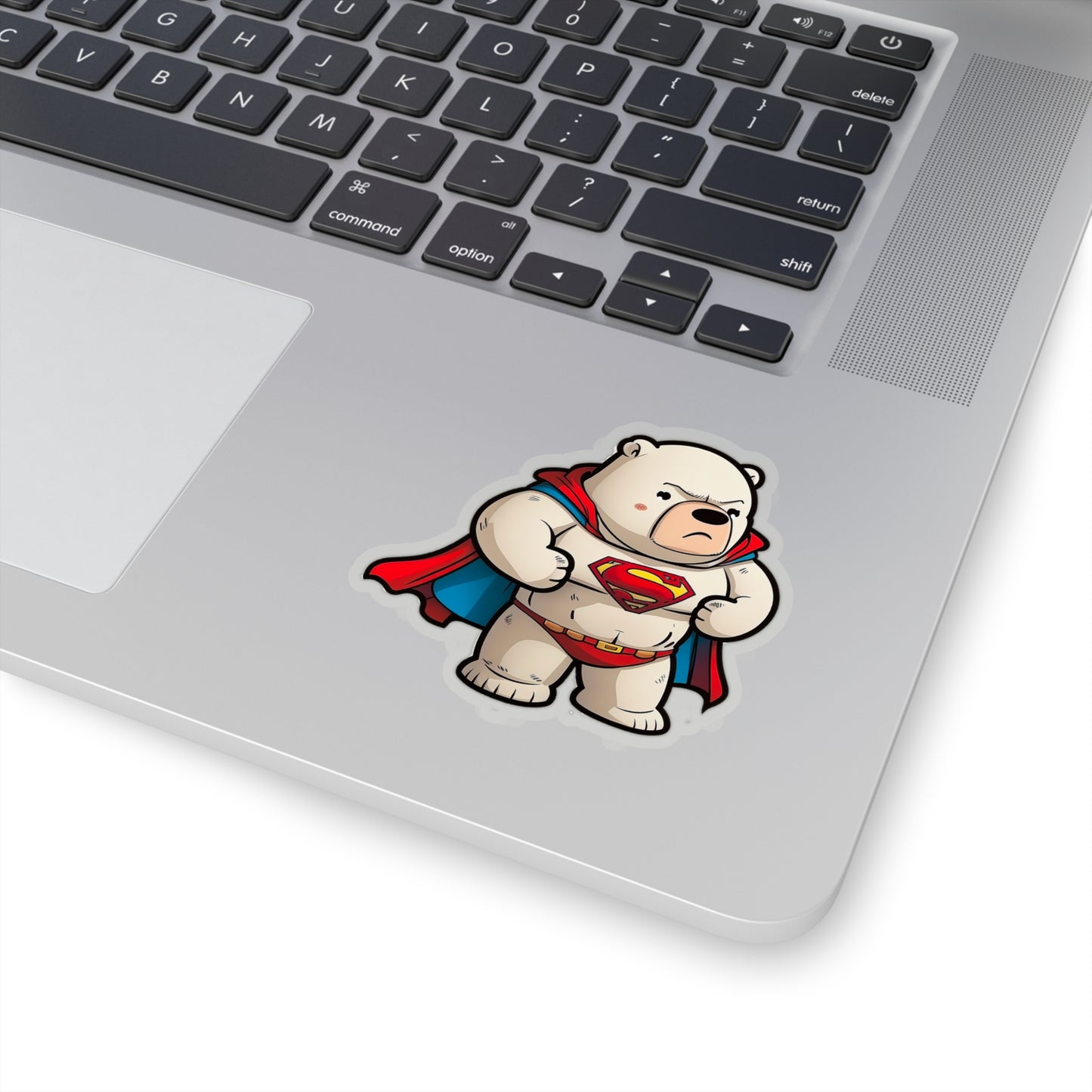 Majestic and Powerful Superman Polar Bear Sticker - Stand Strong with this Heroic Arctic Bear