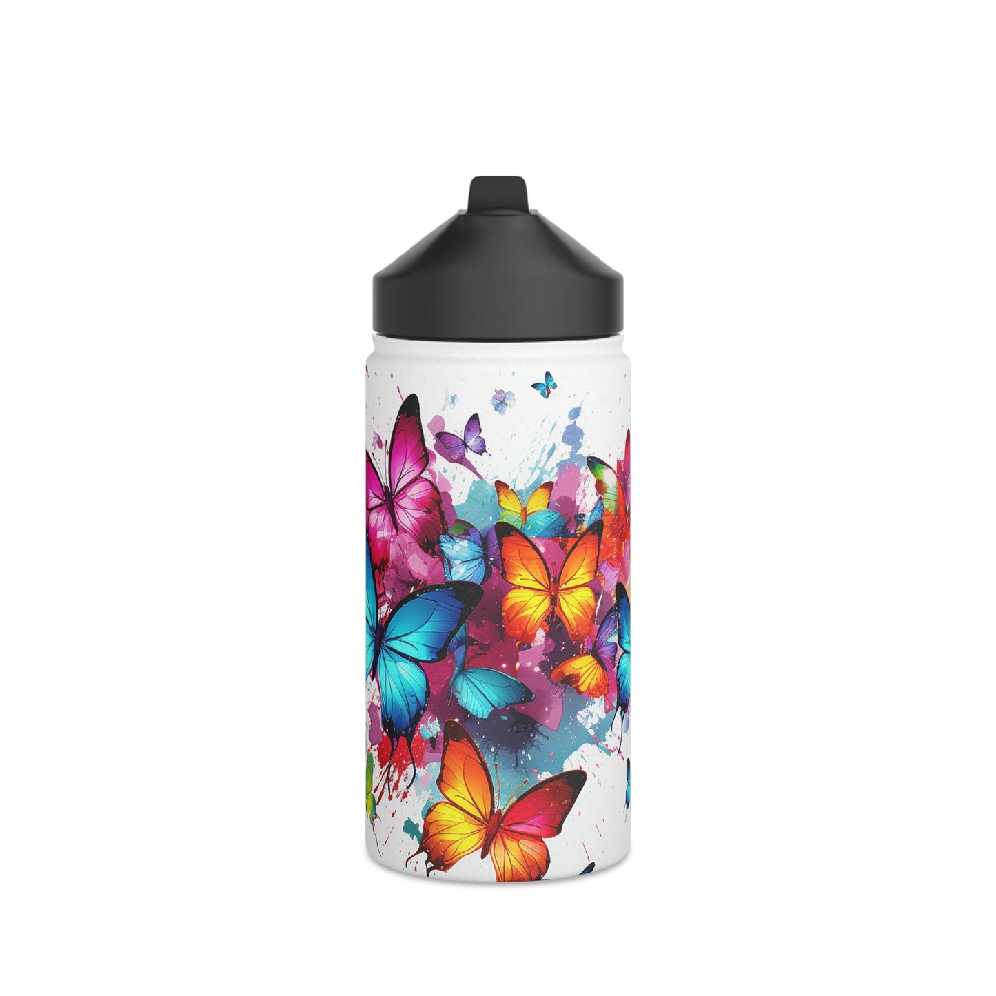 Watercolor Butterflies: Stainless Steel Bottle