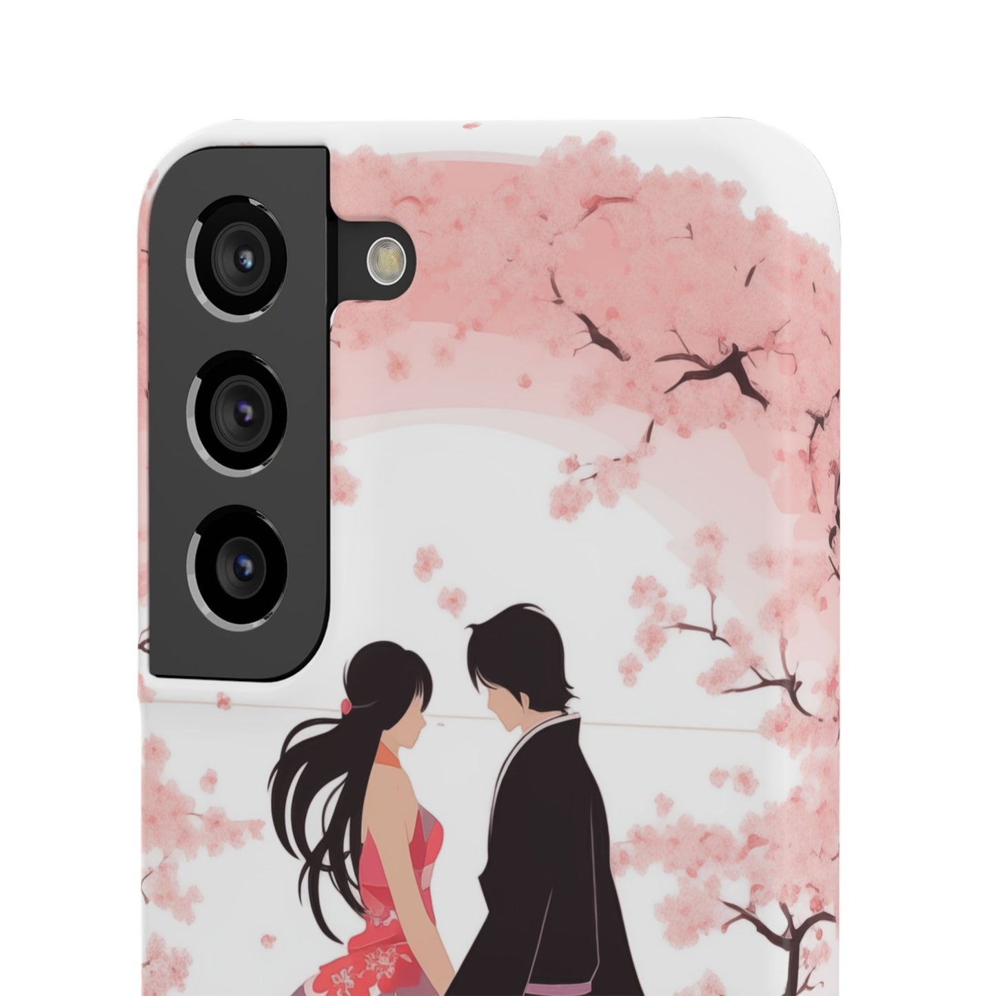 Japanese Blossom Love Premium Phone Case - Valentine's Cherry Tree Design