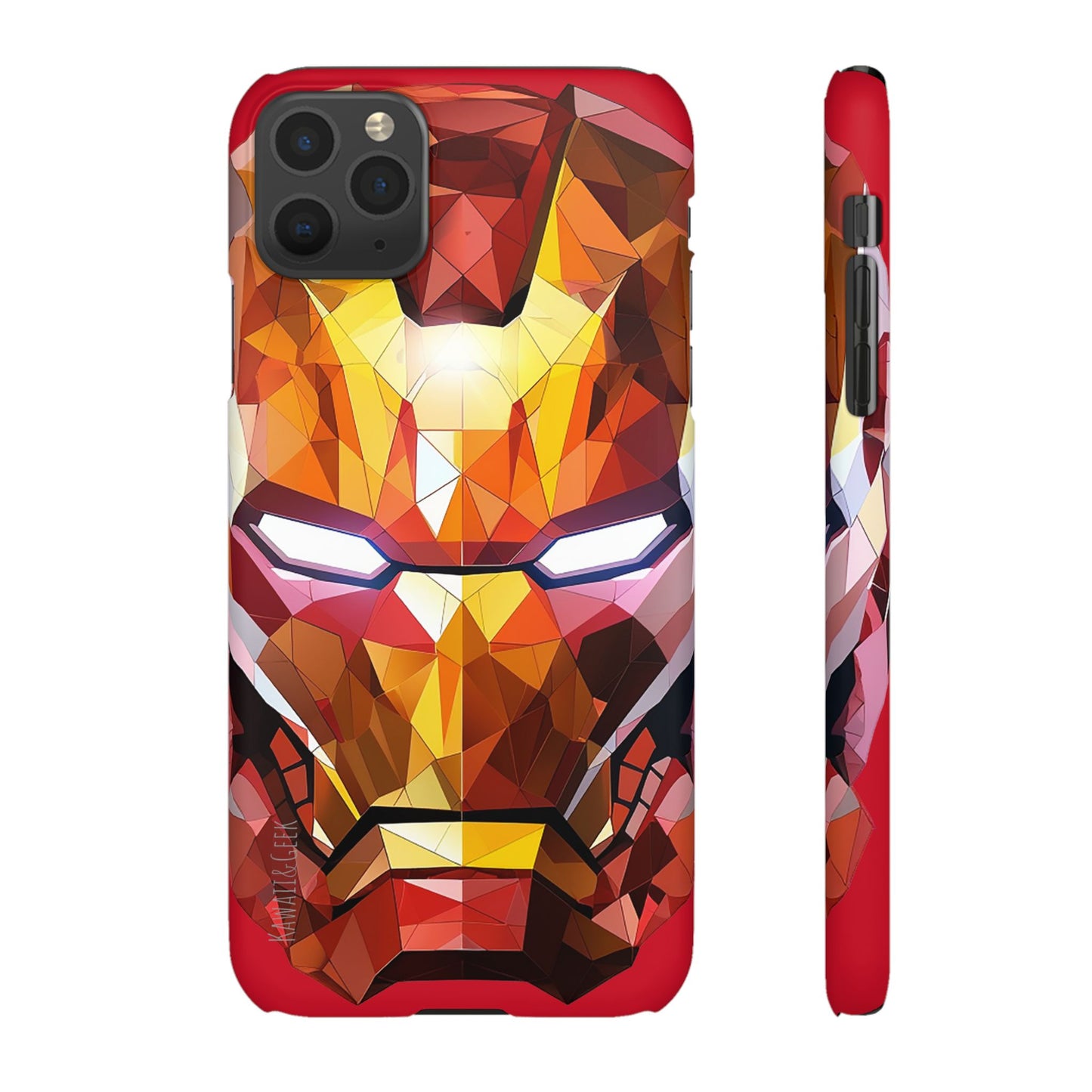 Phone Case - Iron Man helmet polygonal style