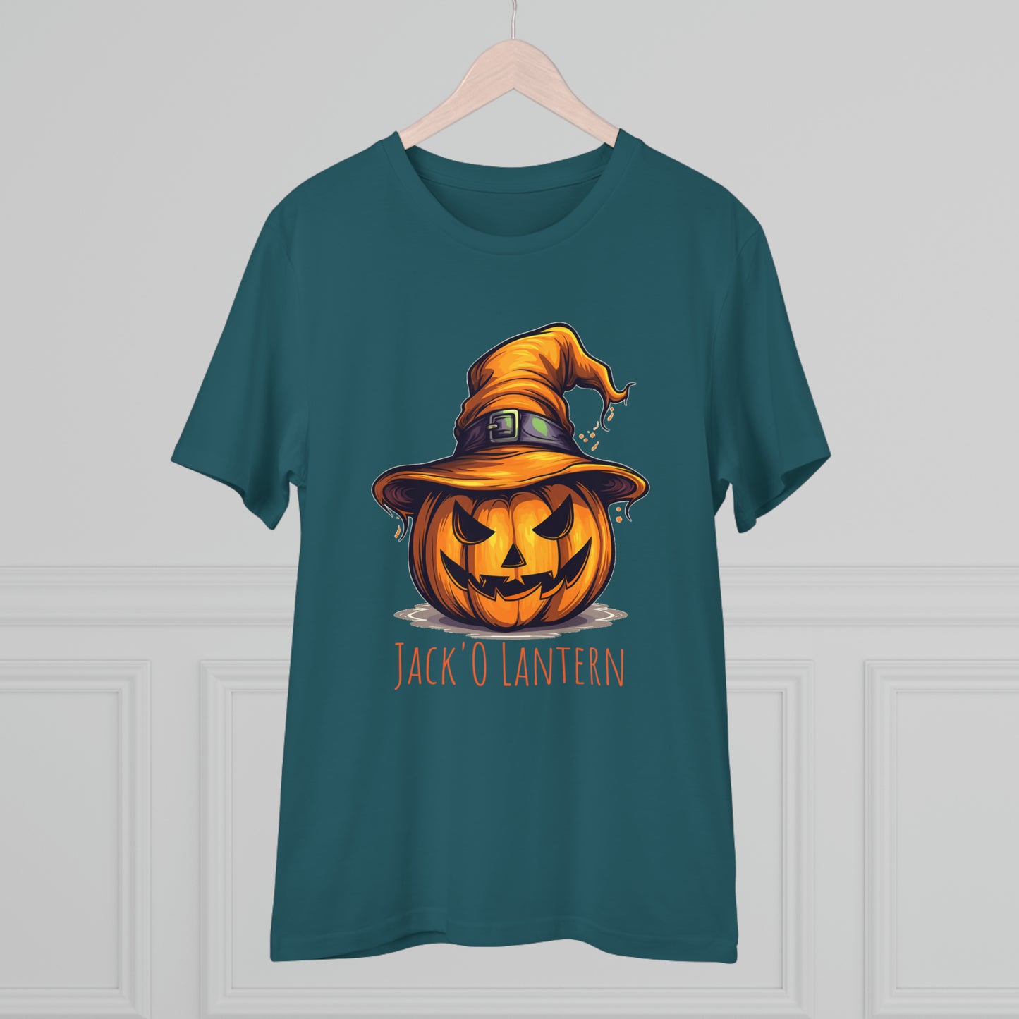 Eco-friendly Jack O Lantern Tee: Funny Pumpkin Halloween Sorcerer Edition