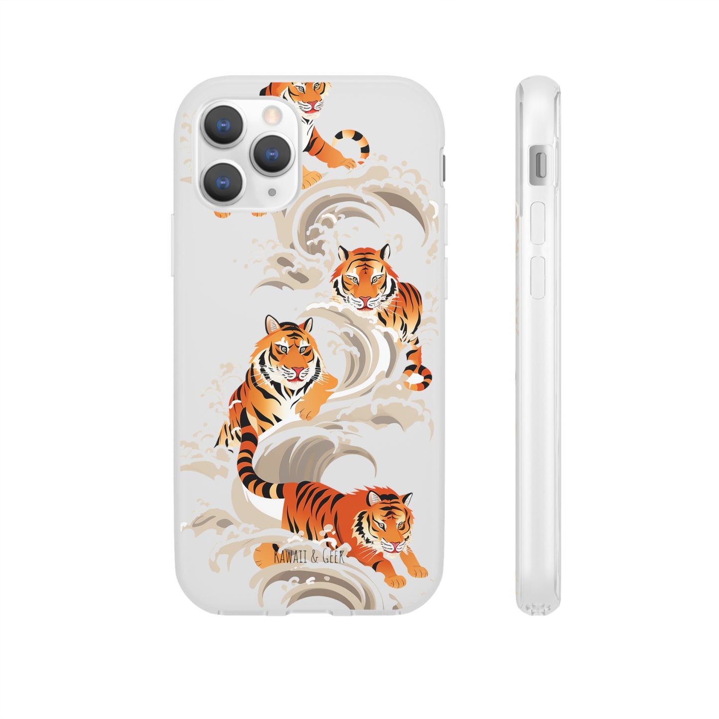Elegant Chinese Ink Tiger Flexi Phone Case