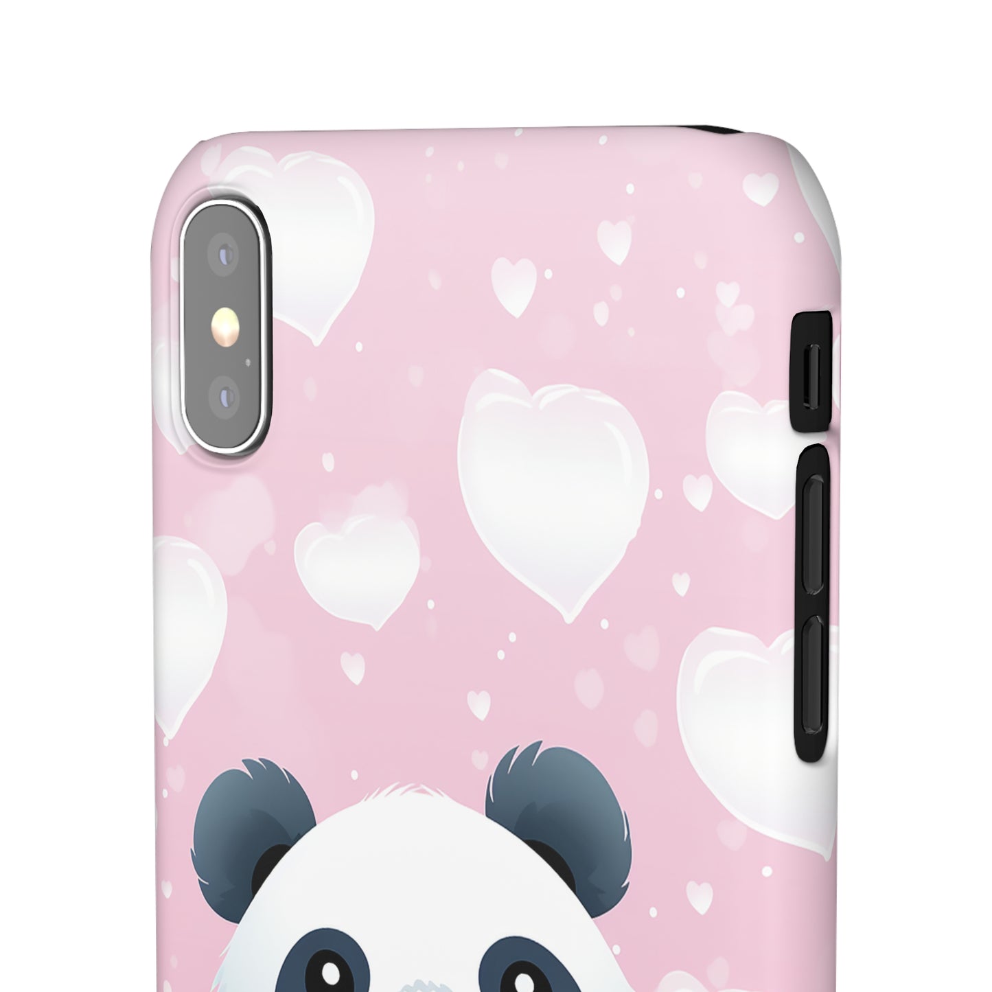 Cute Panda & Hearts Premium Phone Case