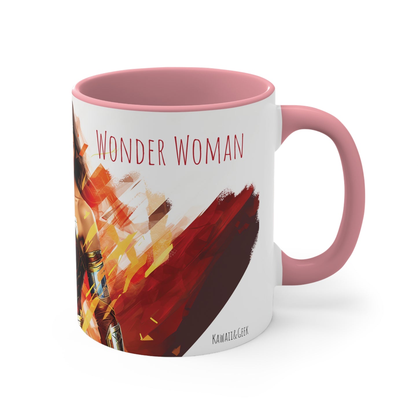 Wonder Woman Geometric Bicolor Mug - Diana, Princess of Themyscira