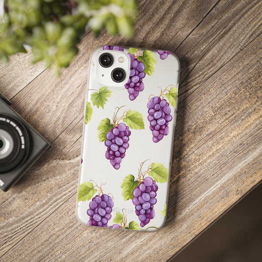 Flexi Grape Delight: Transparent Phone Case