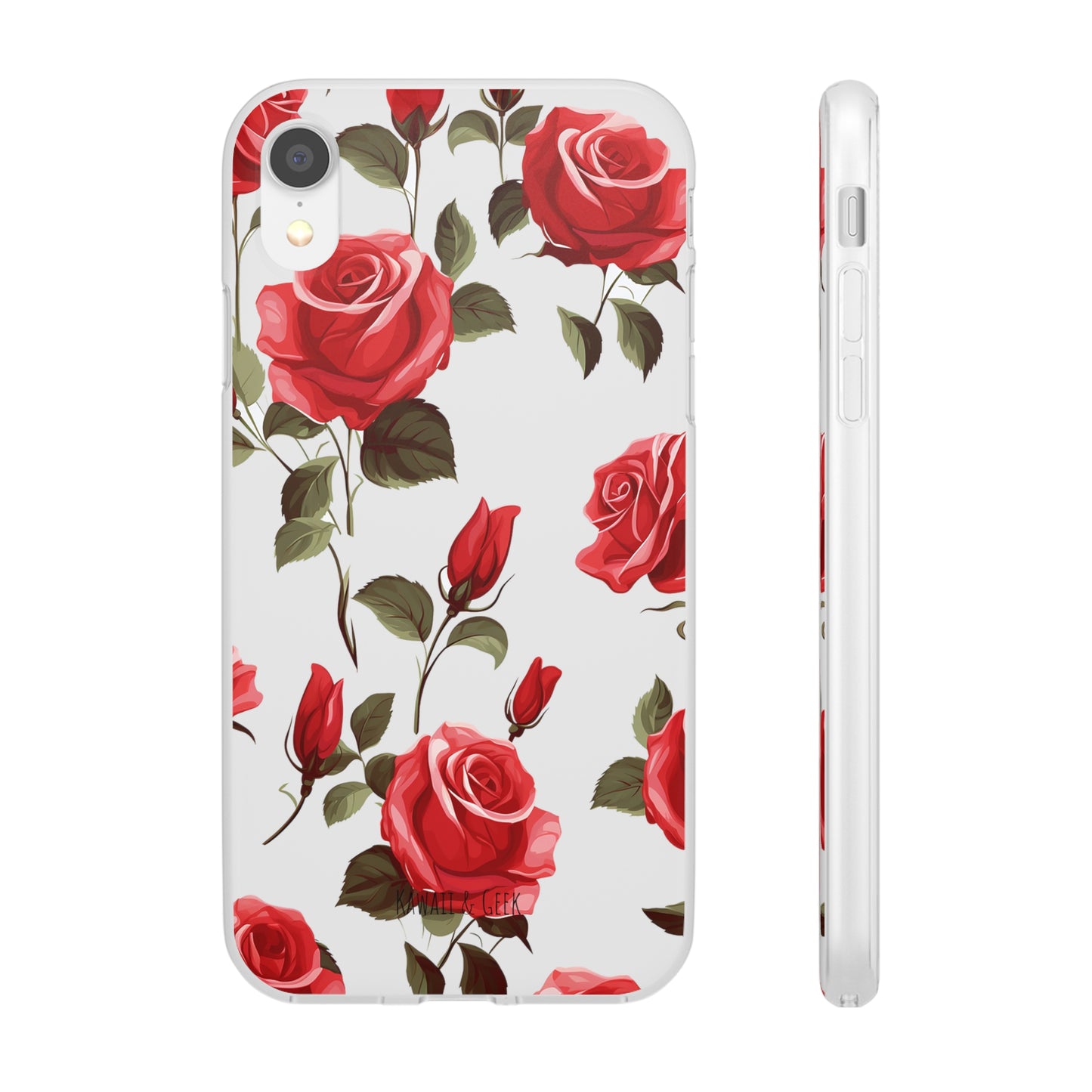 Delicate Rose Flexi Transparent Phone Case