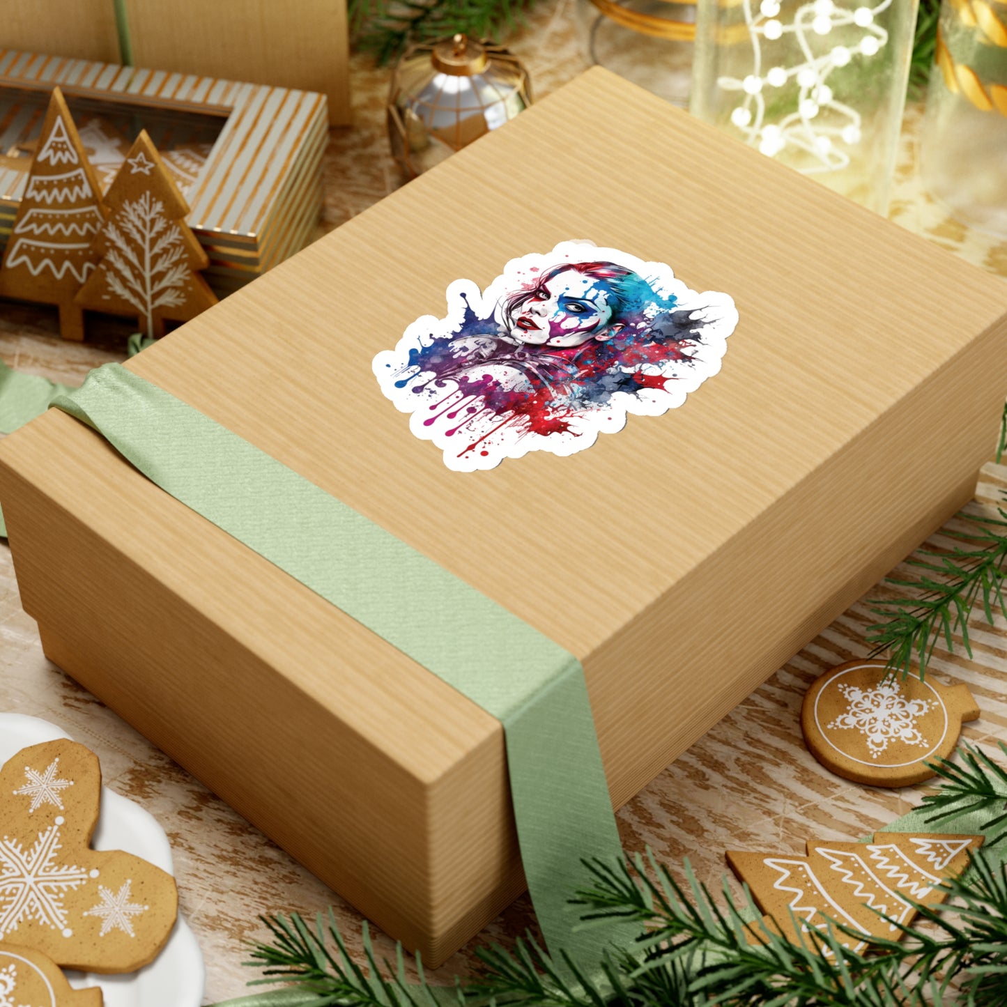 Harley Quinn Sticker - Add Some Pop-Art and Watercolor Style to Your Tech