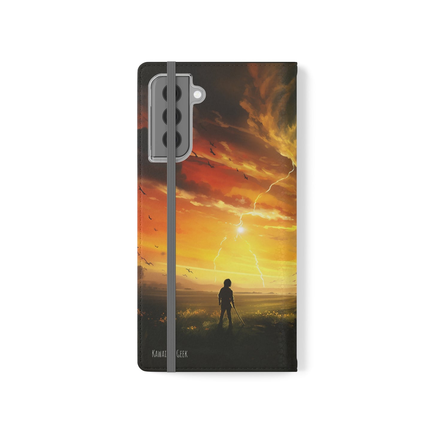 Apocalyptic Tornado Kids Flip Phone Case