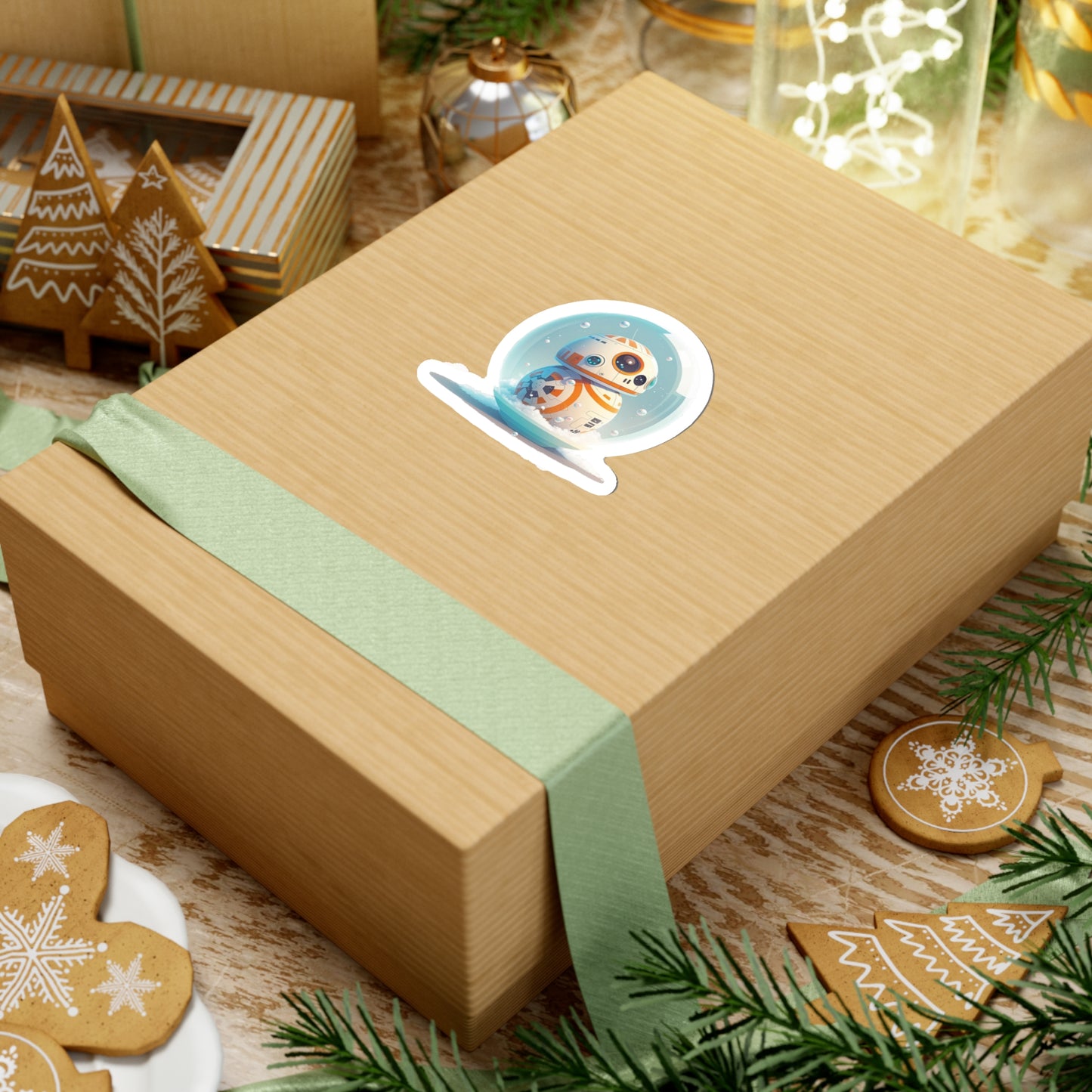 Cute BB8 in Snowball Sticker - Add Some Playful and Adorable Style to Your Tech - Star Wars
