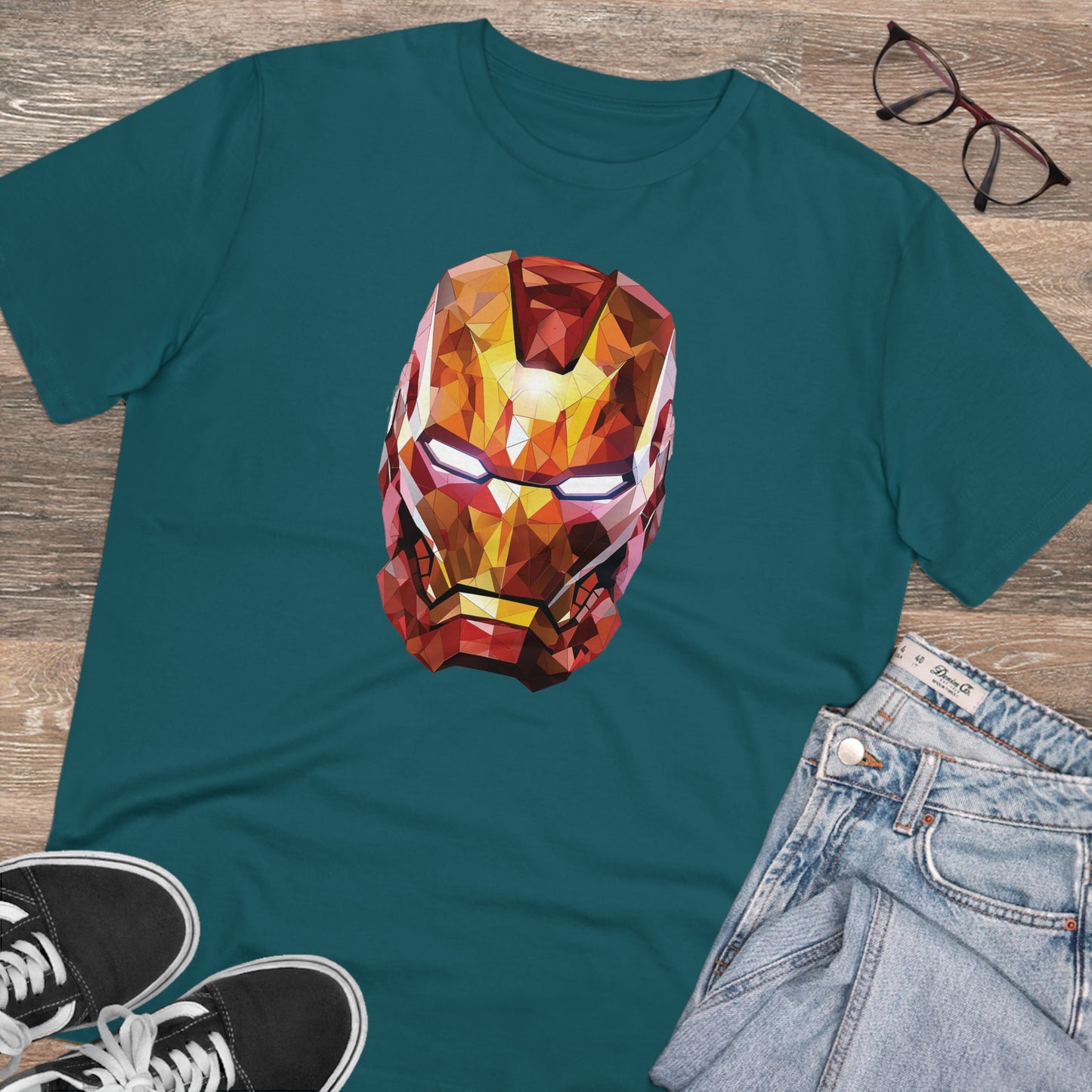 Iron Man Polygonal T-Shirt - Unleash Superhero Style
