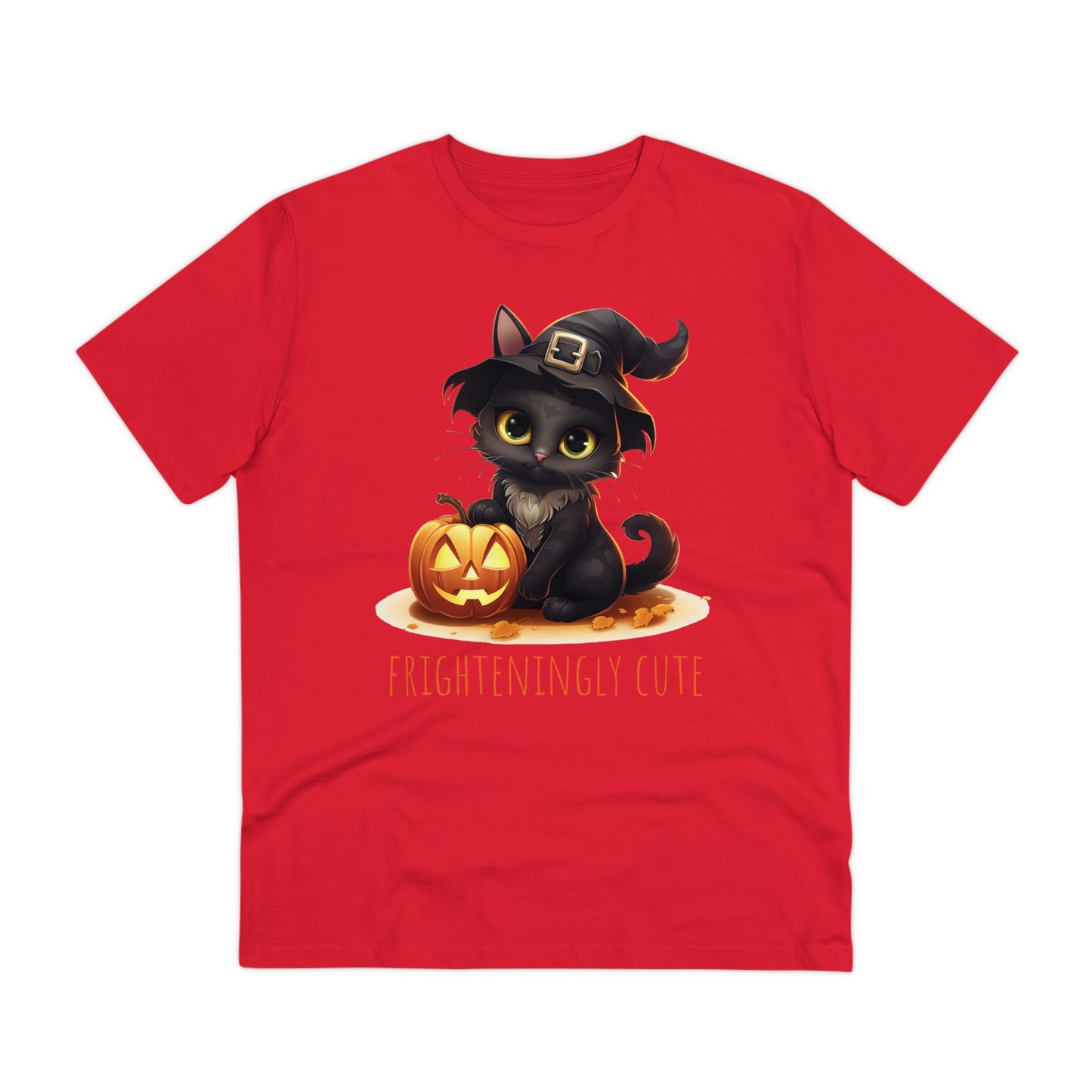 Frighteningly Cute: Halloween Black Cat Eco-Friendly T-shirt