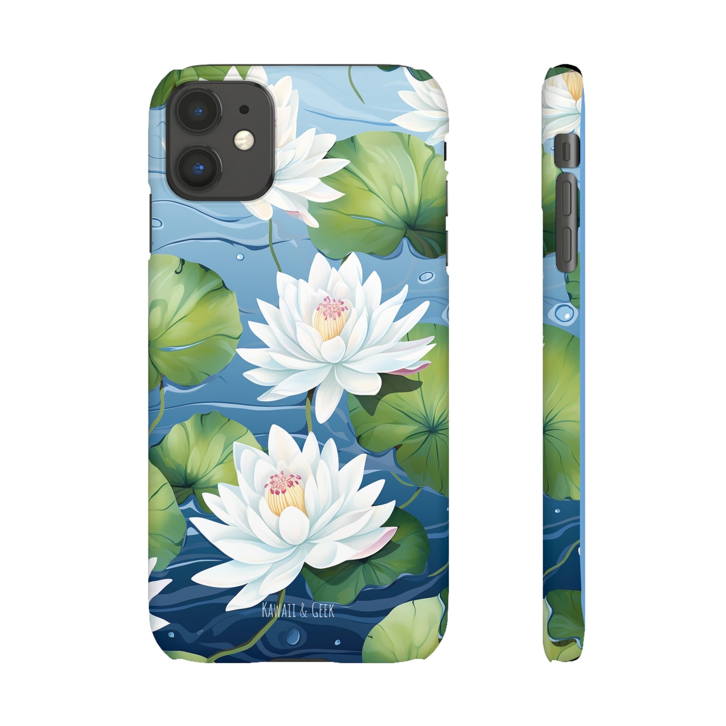Elegant Water Lilies: Premium Phone Case