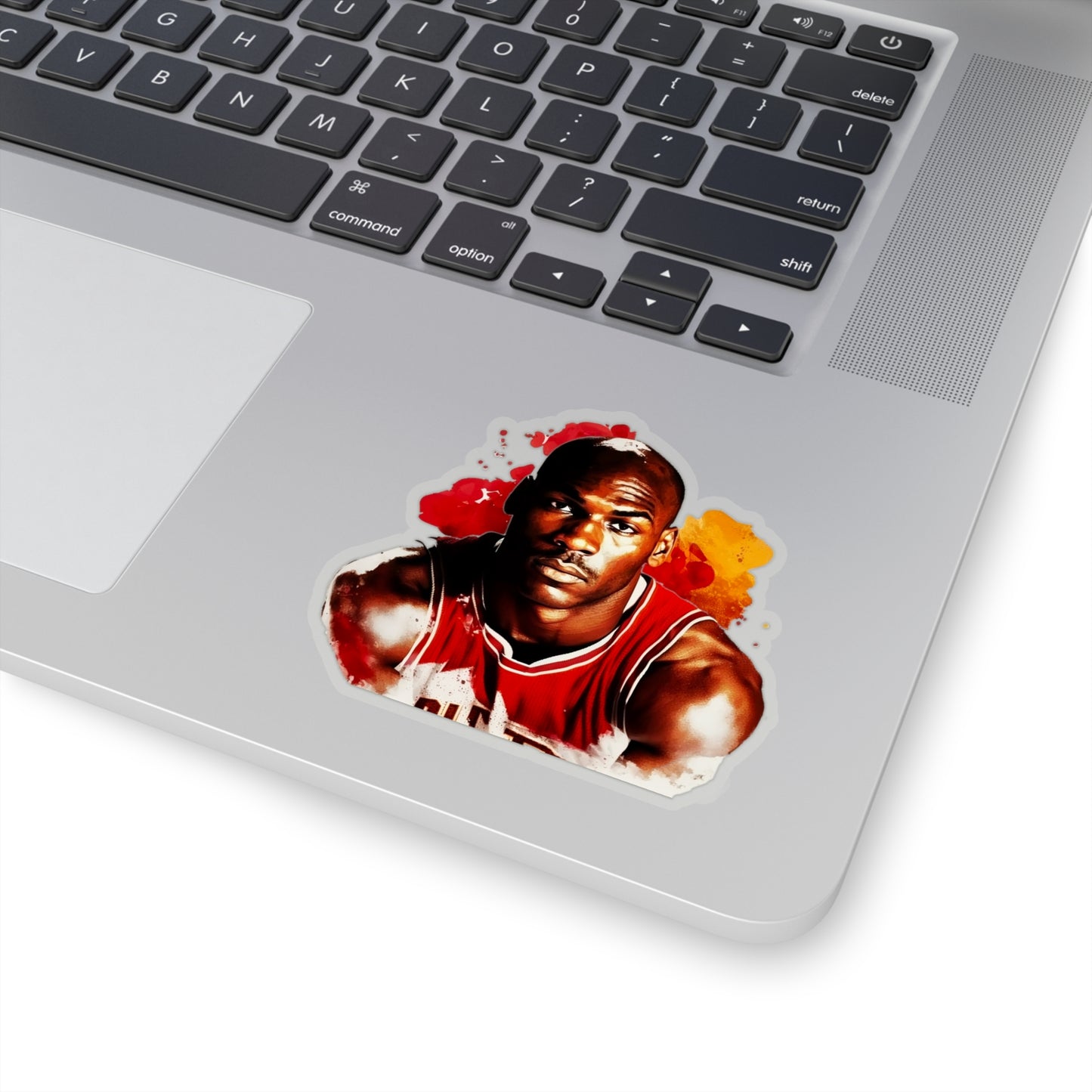 Michael Jordan in Watercolor Style Sticker - Add Some Iconic and Artistic Style to Your Tech