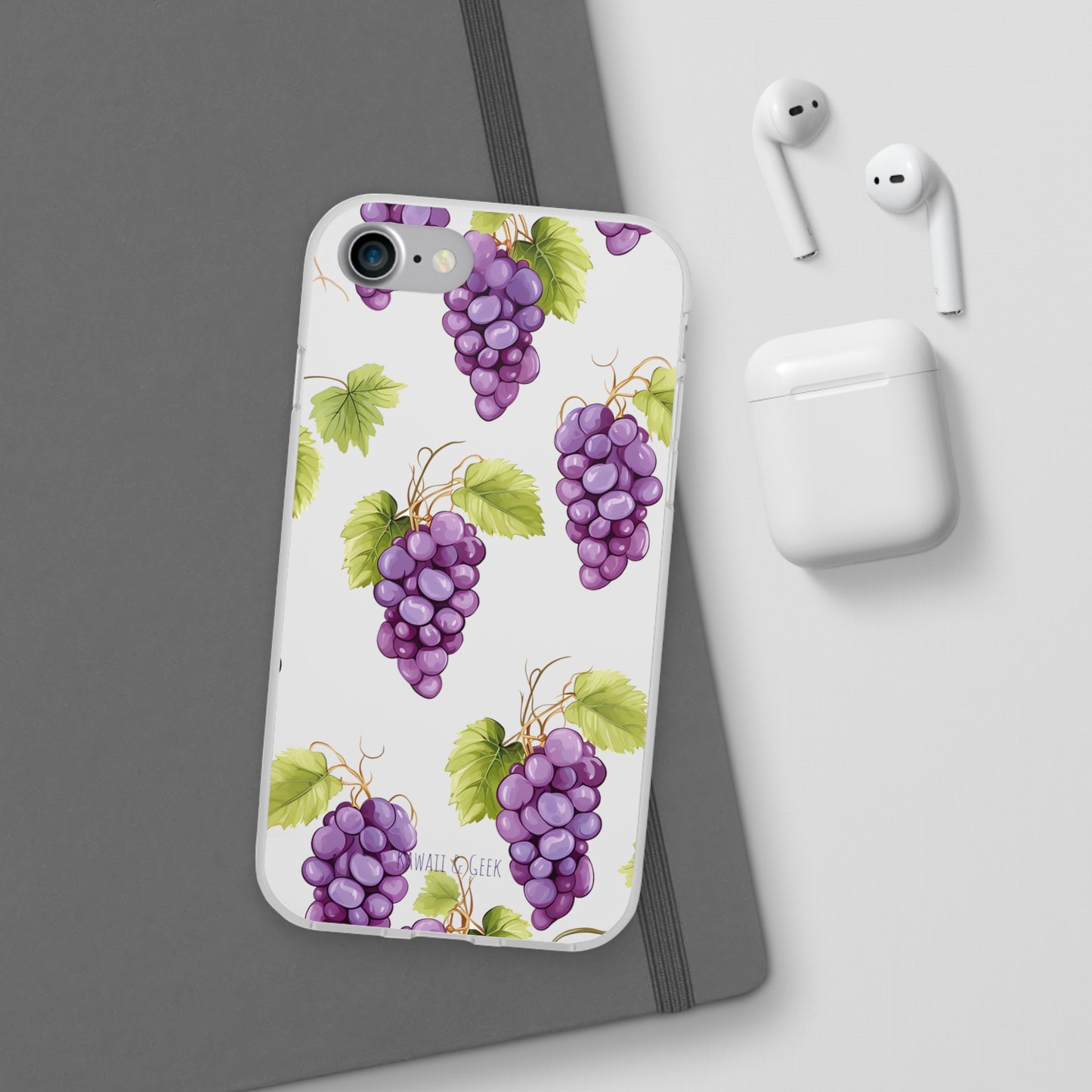Flexi Grape Delight: Transparent Phone Case