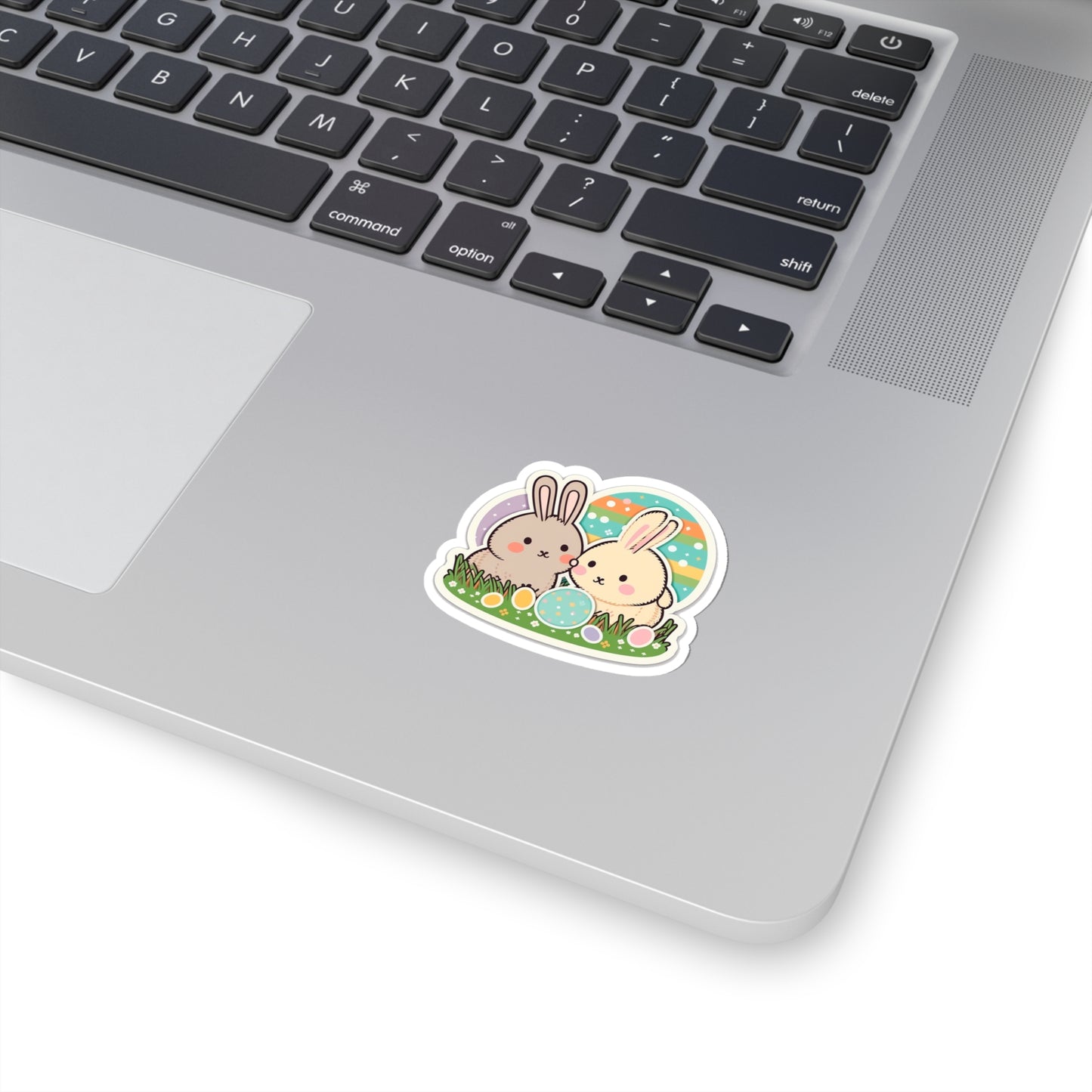 Kawaii Easter Rabbit Sticker - Add Some Cute and Festive Style to Your Tech
