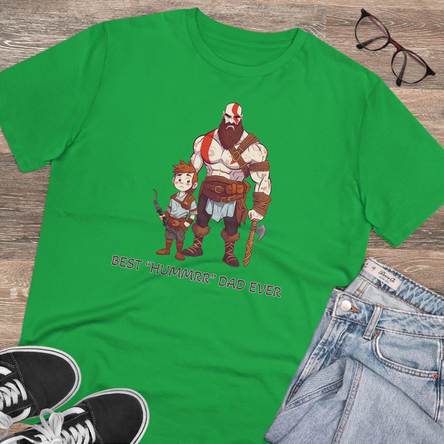Kratos - God of War T-Shirt - BEST Hummrr Dad Ever - Celebrate Father's Day with Playful Style