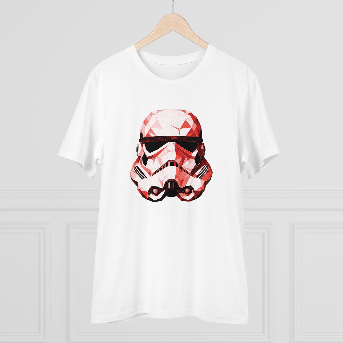 Stormtrooper Polygonal T-Shirt - Red Edition - Embrace Galactic Precision - Star Wars