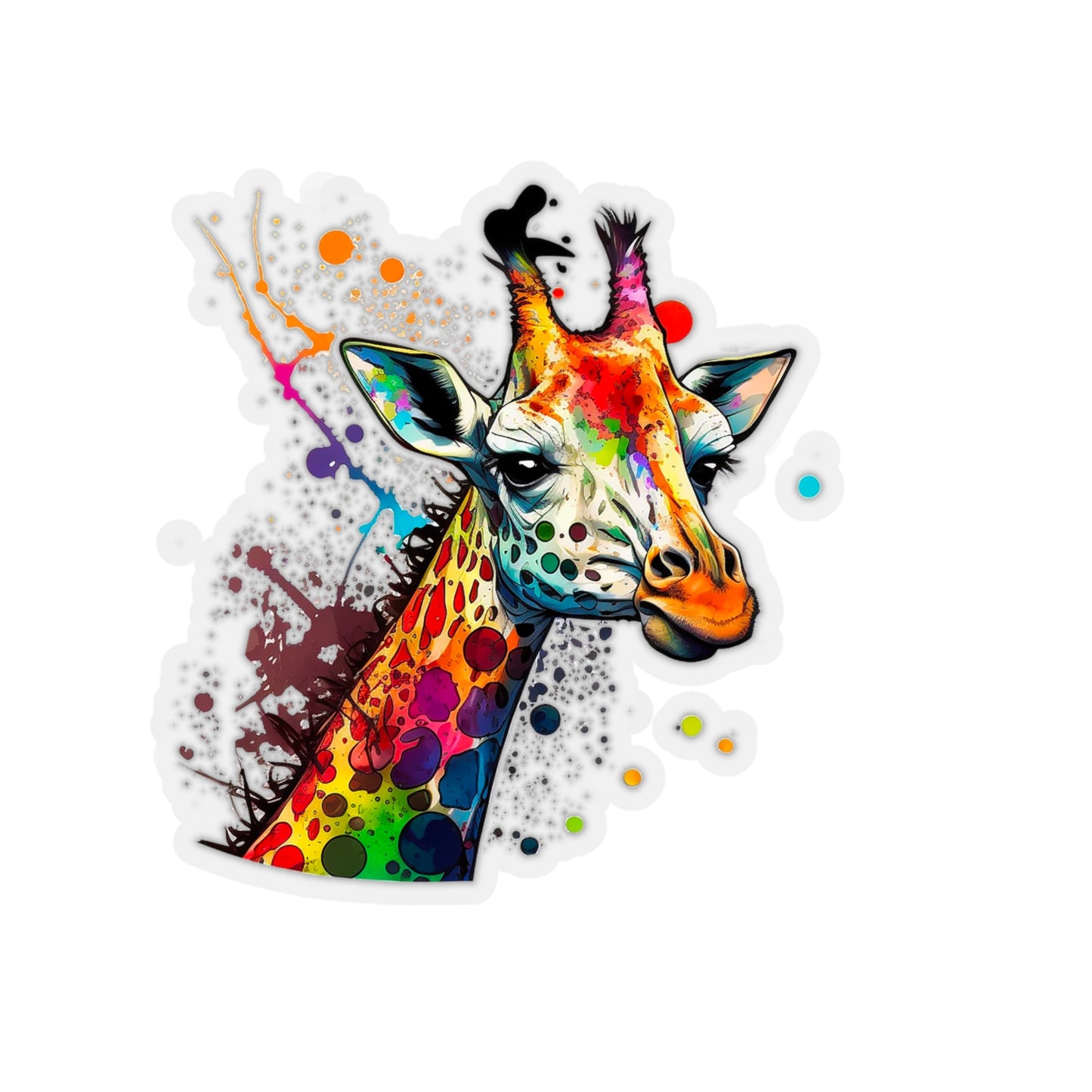 Giraffe Sticker - Add Some Pop-Art and Watercolor Style to Your Tech