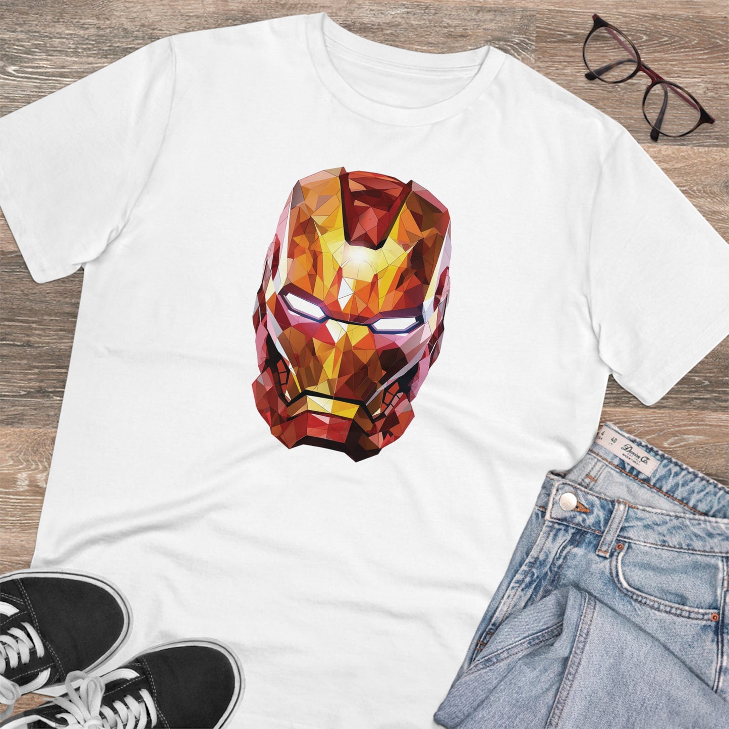 Iron Man Polygonal T-Shirt - Unleash Superhero Style