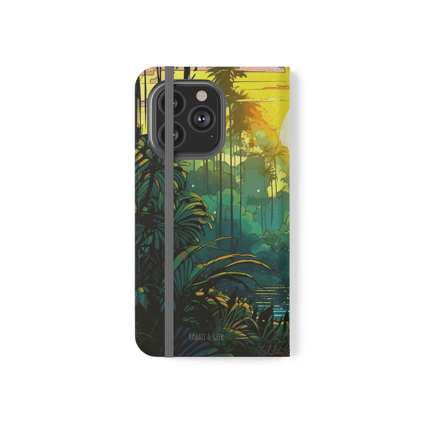 Rainforest at Sunset Flip Phone Case - Capture the Serenity of Nature on Your Device