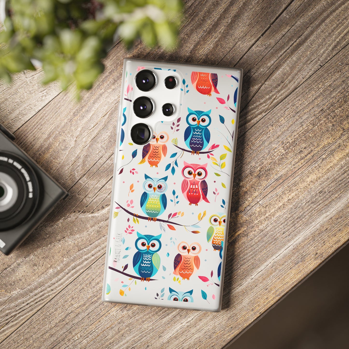 Whimsical Owl Flexi and Transparent Phone Case
